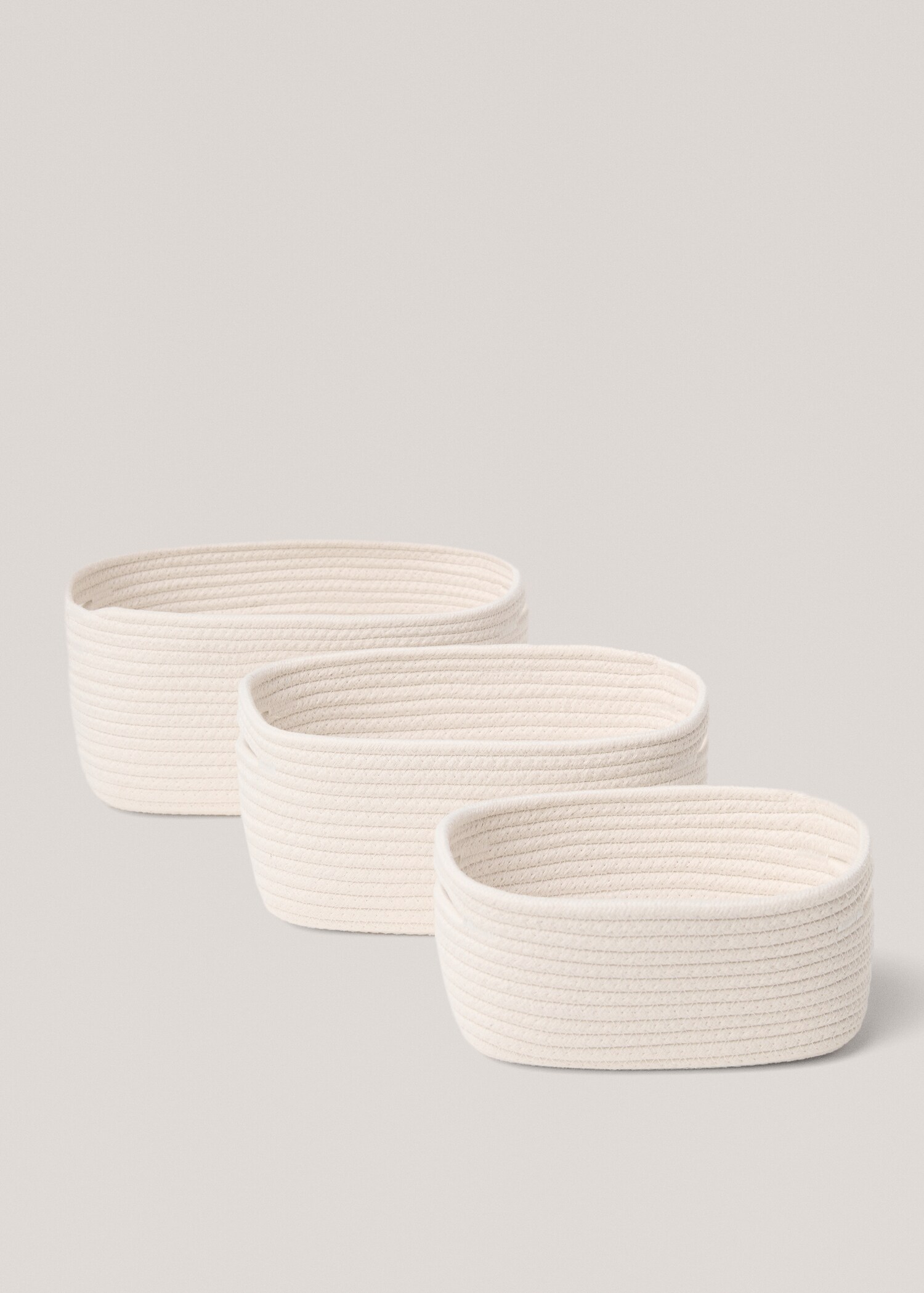 Panier de rangement moyen en coton - Détail de l'article 3