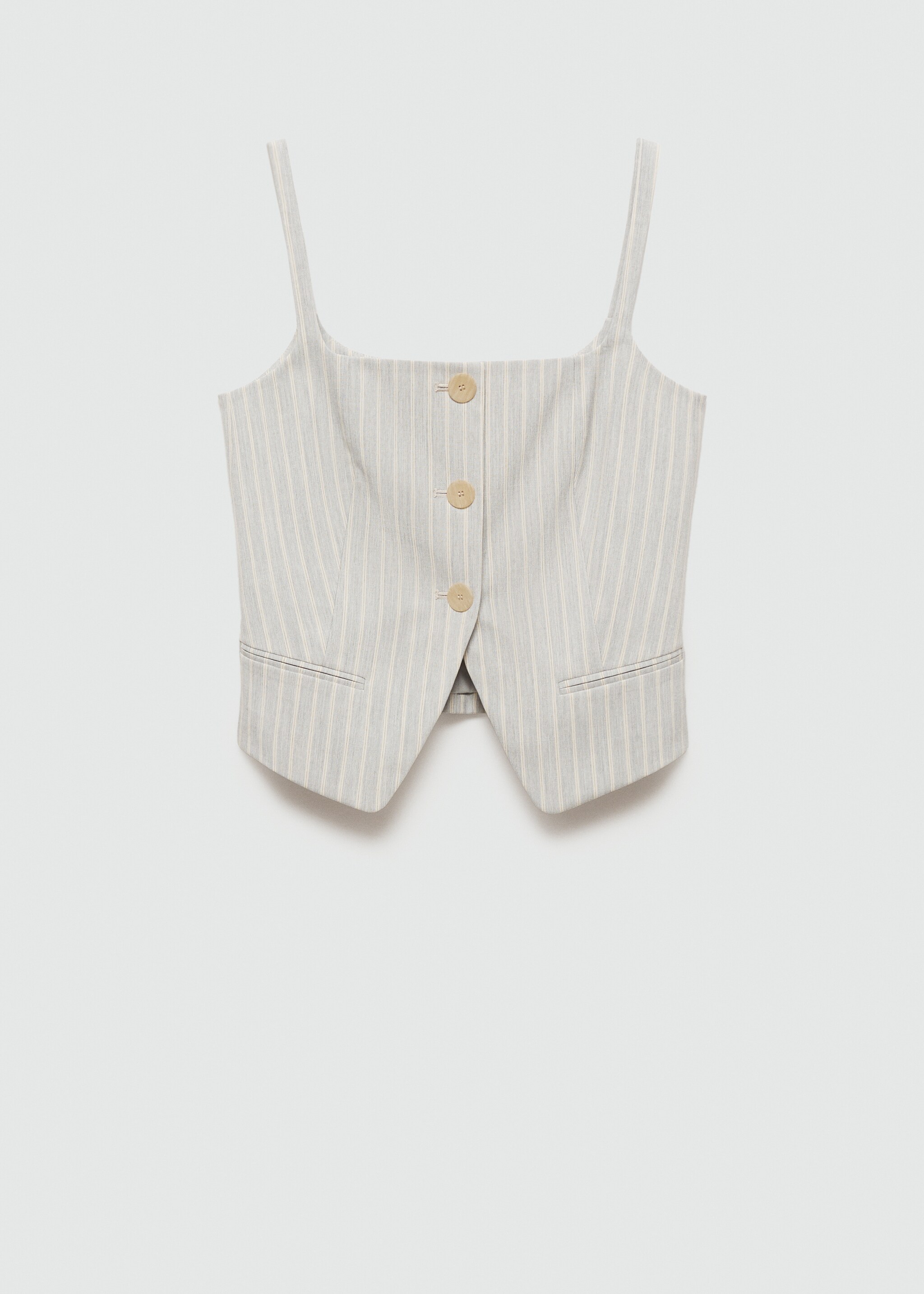 Striped waistcoat with buttons - Article without model
