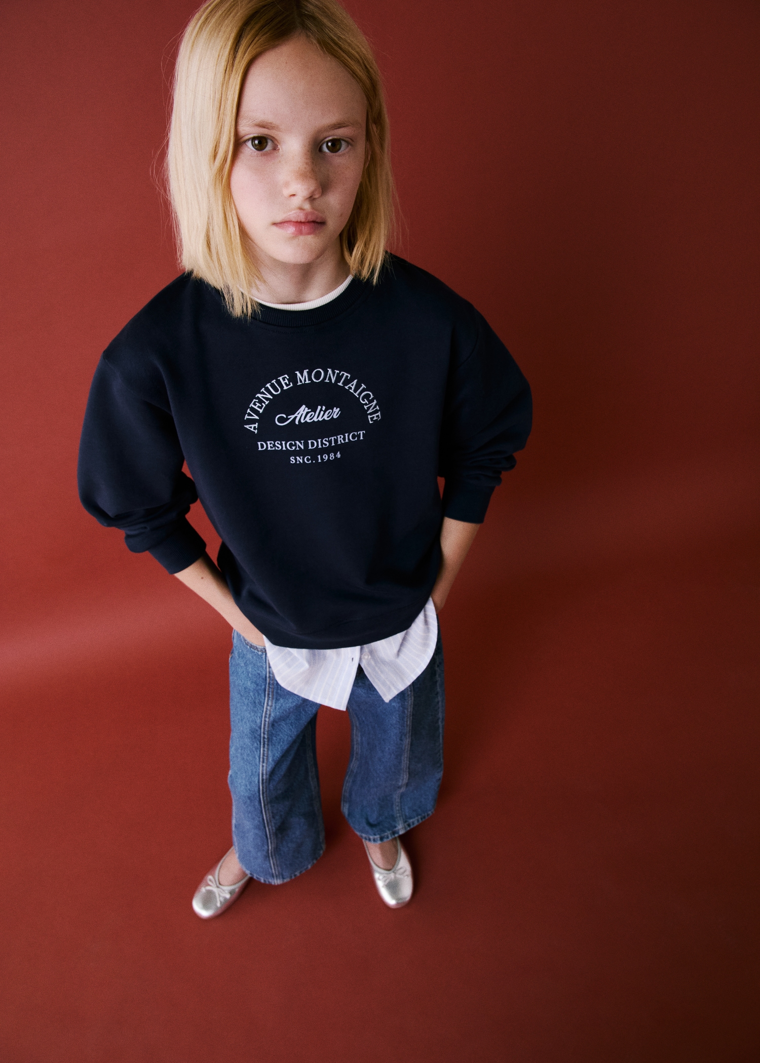 Striped shirt hem sweatshirt - Details of the article 5