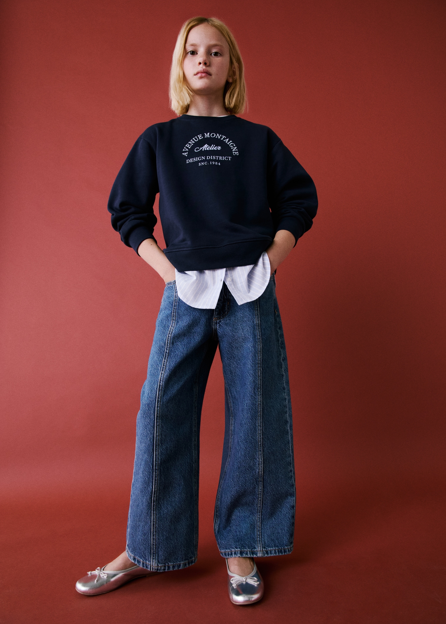 Striped shirt hem sweatshirt - Details of the article 6