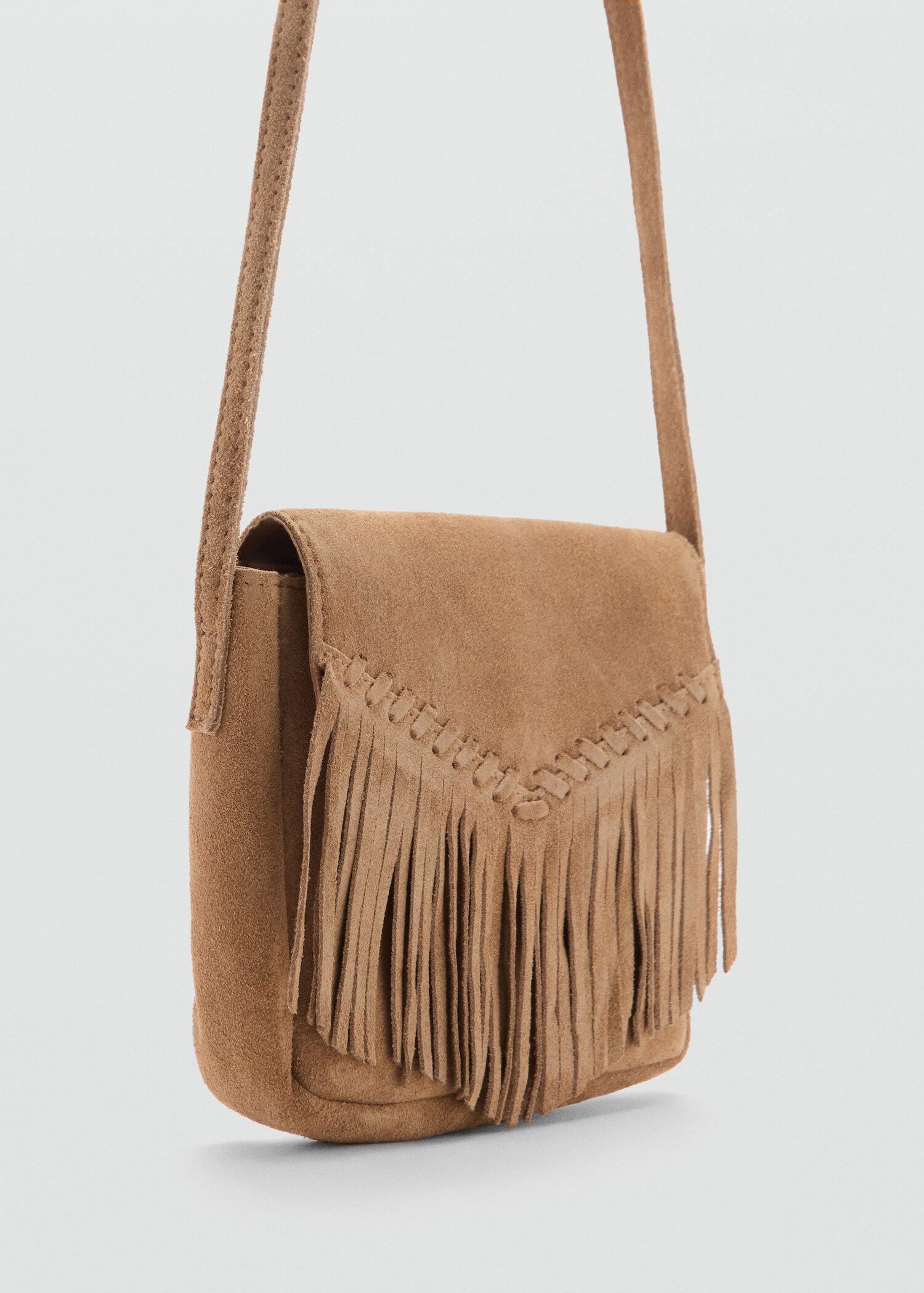 Sac cuir franges - Plan moyen