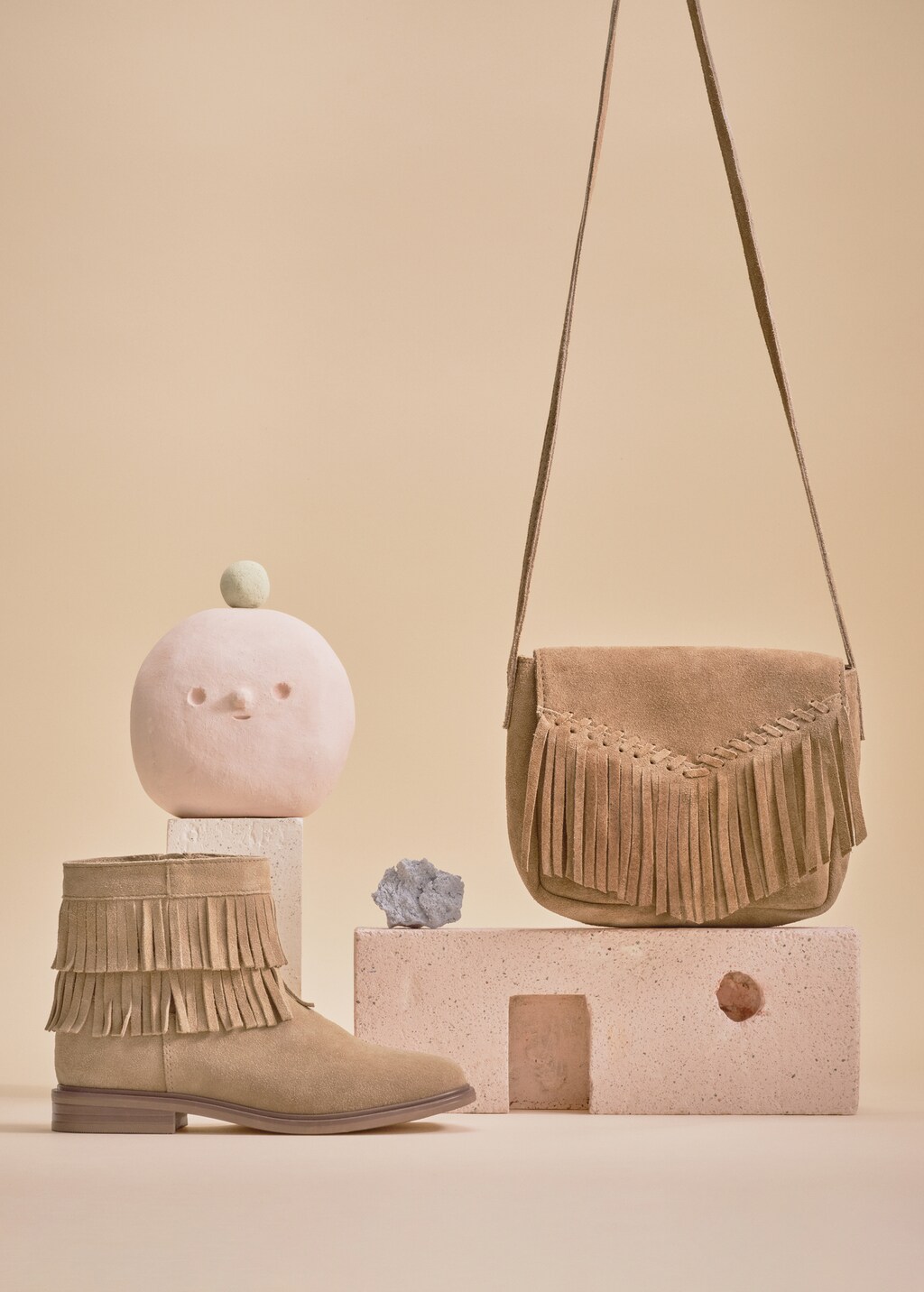 Mango fringe leather bag sale