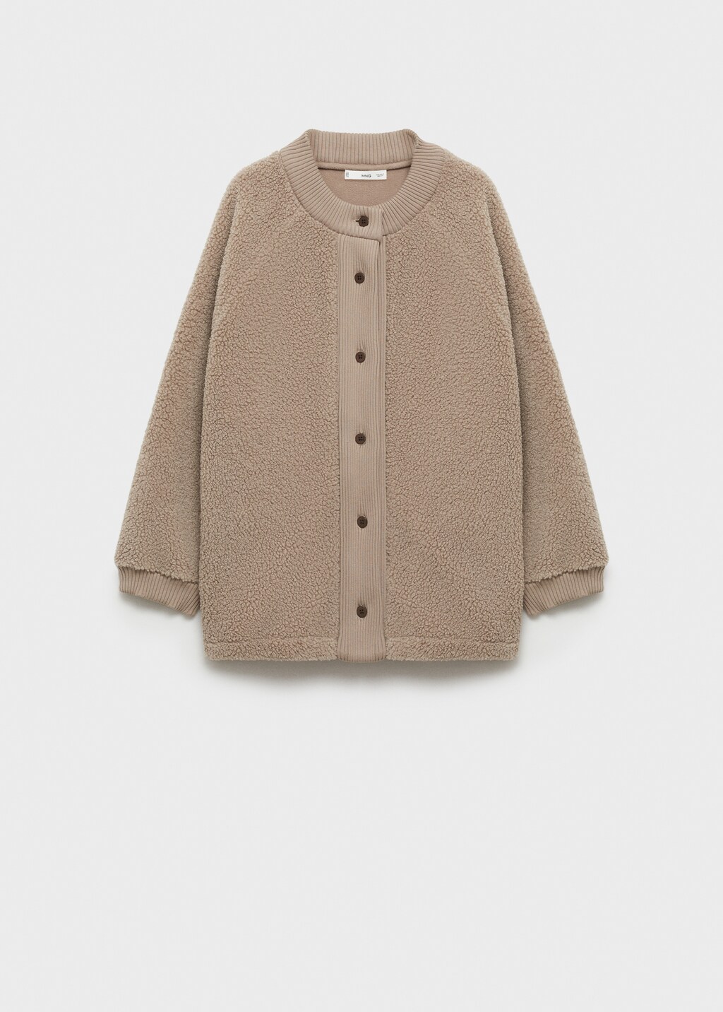Fleece cardigan with buttons