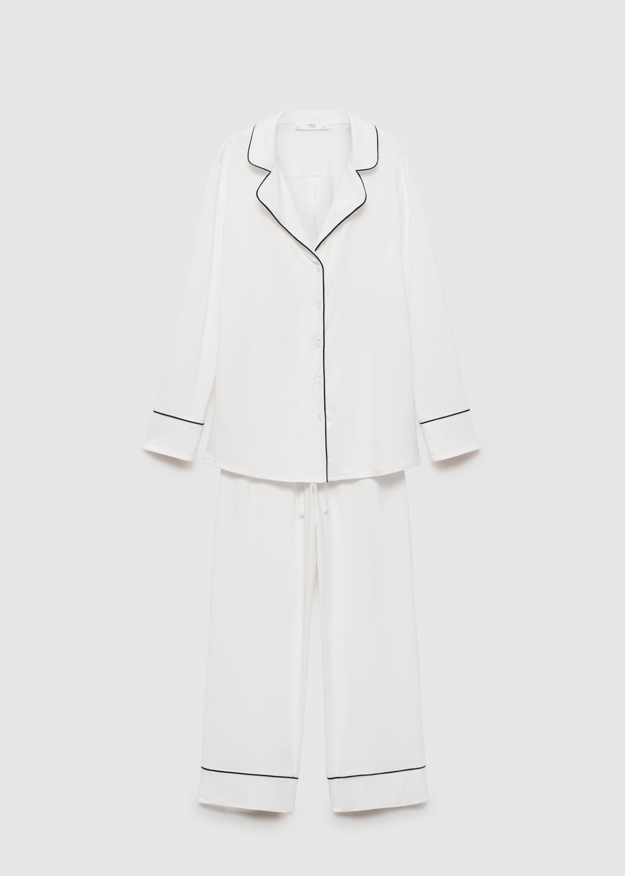 Two-piece pyjamas with piping - Article without model