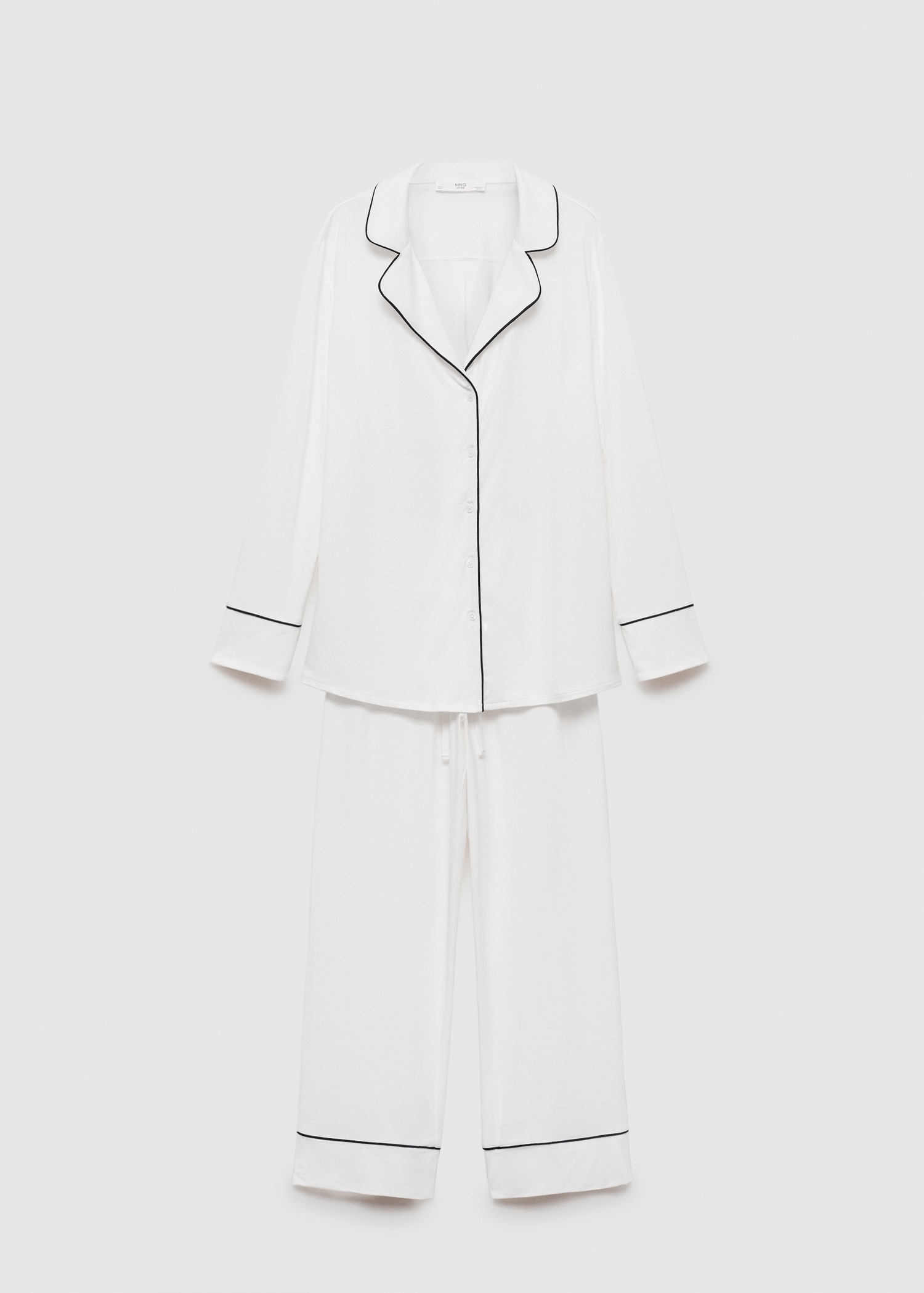 Two-piece pyjamas with piping - Article without model