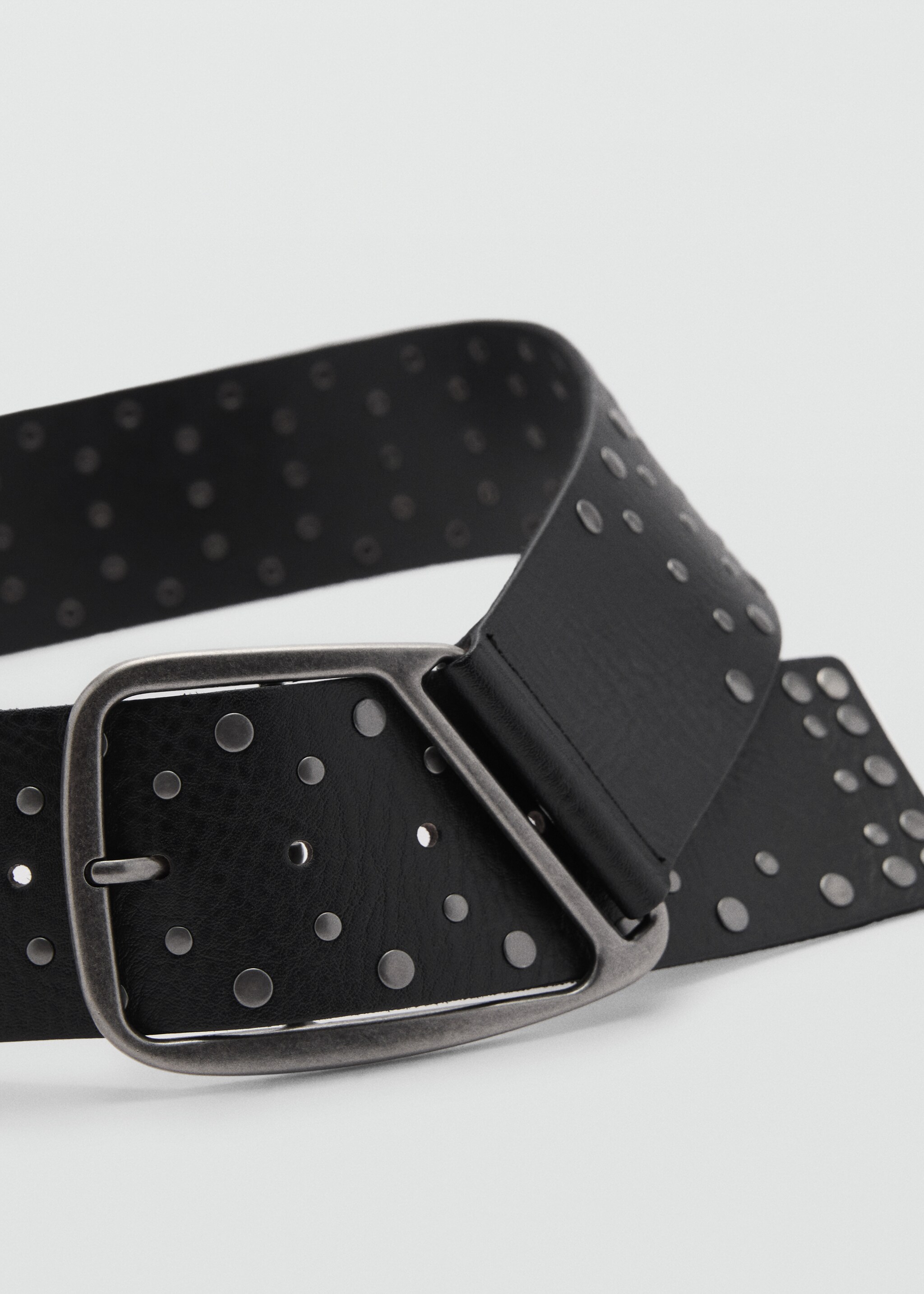 Stud leather belt - Medium plane