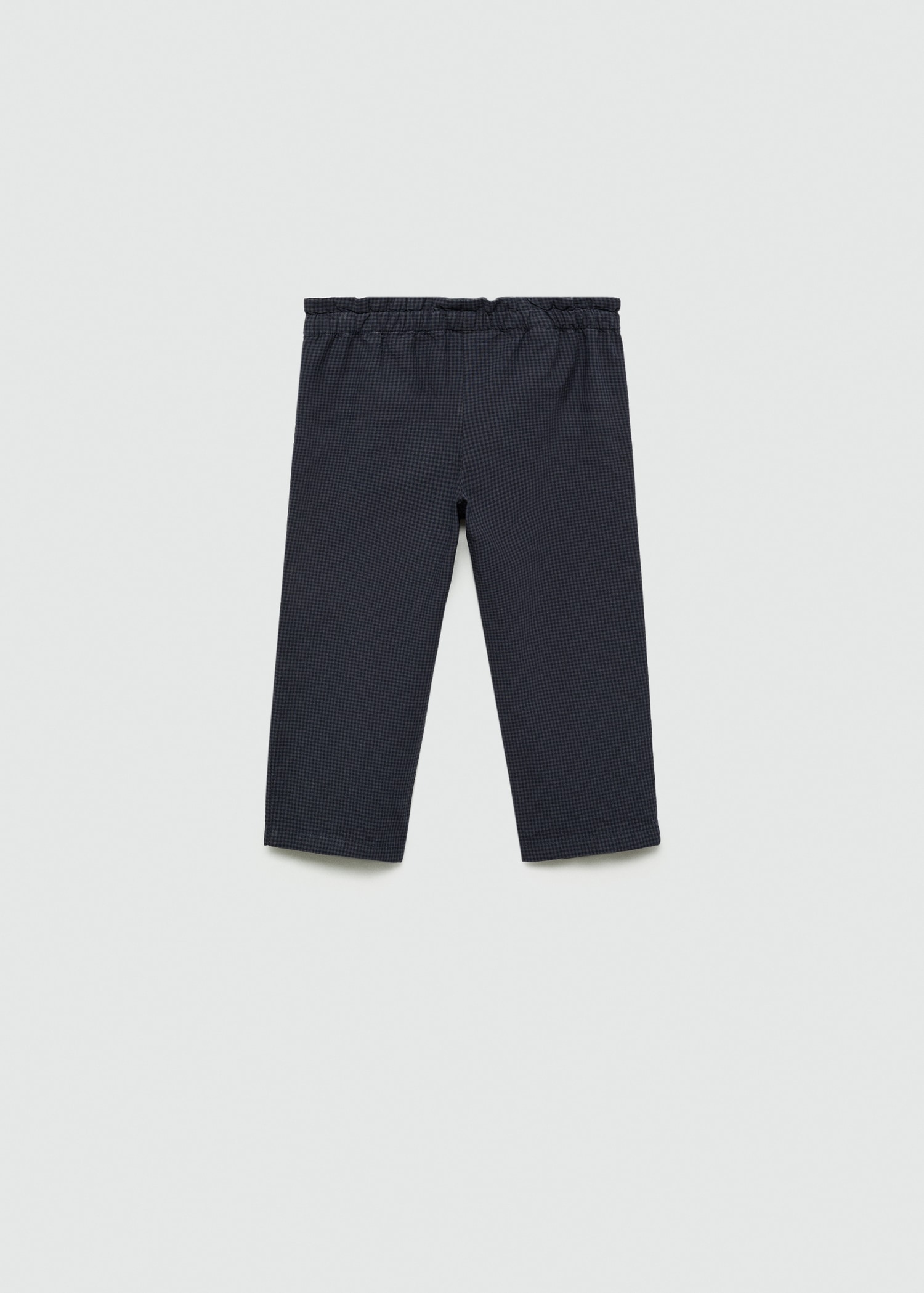 Straight checked trousers - Reverse of the article