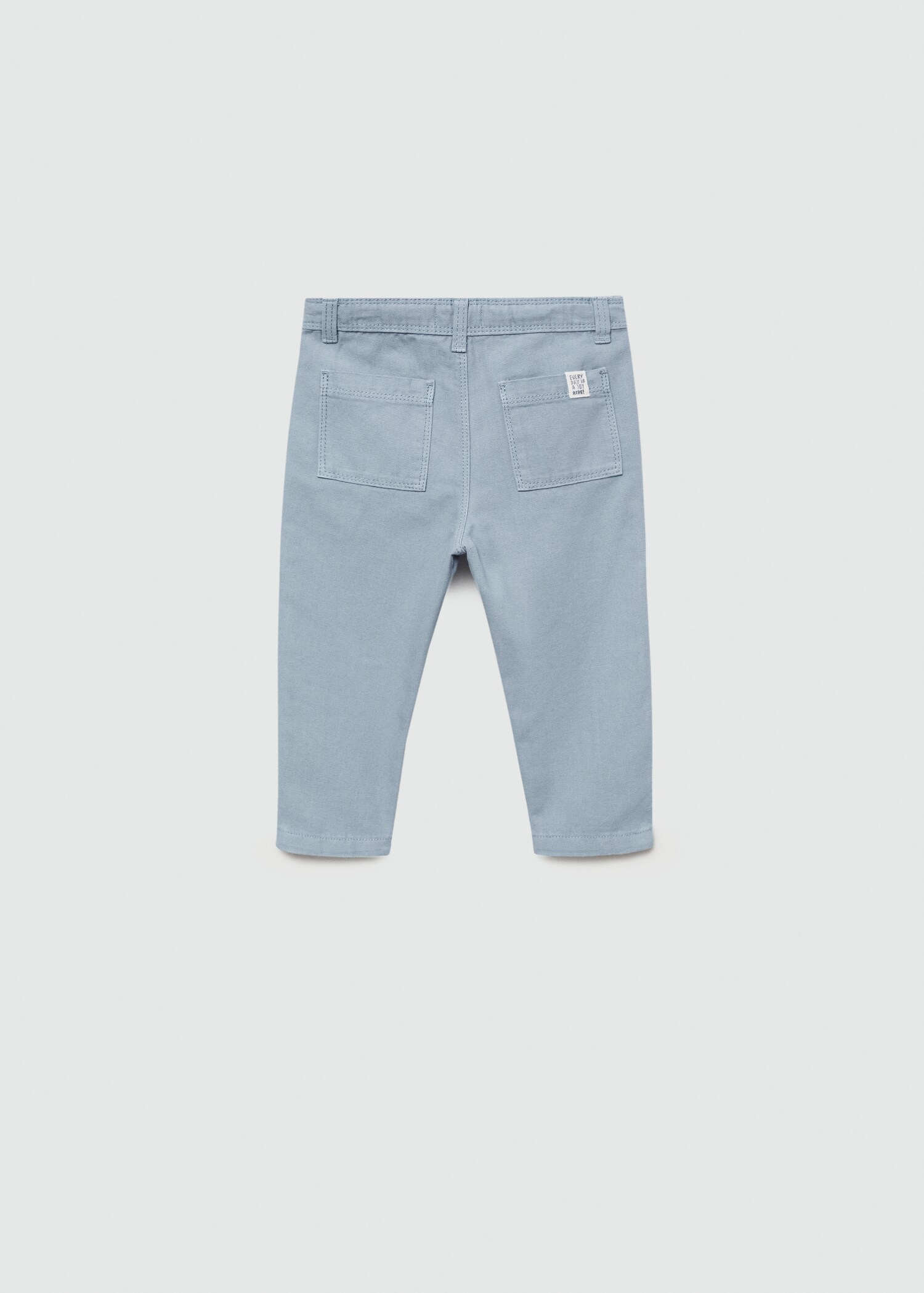 Straight-fit cotton trousers - Reverse of the article