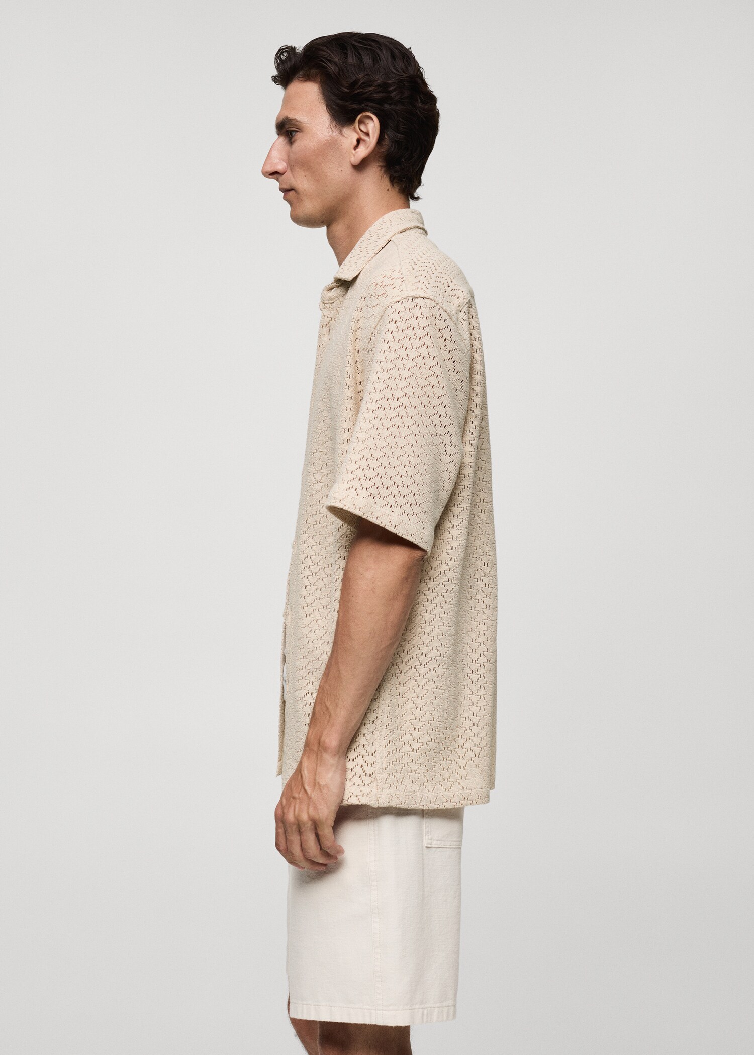 Chemise coton maille ajourée - Détail de l'article 2