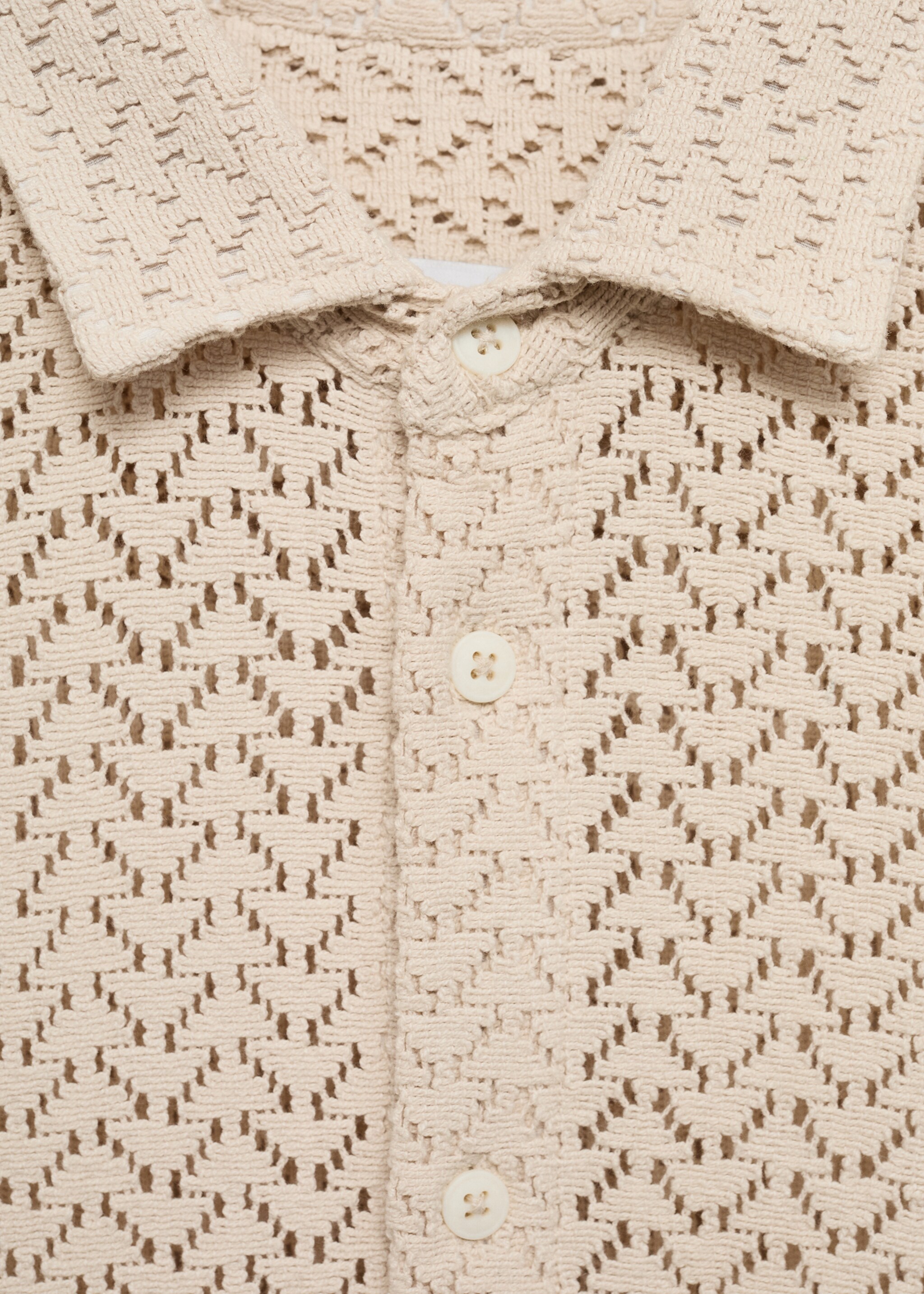 Openwork knitted cotton shirt  - Details of the article 8