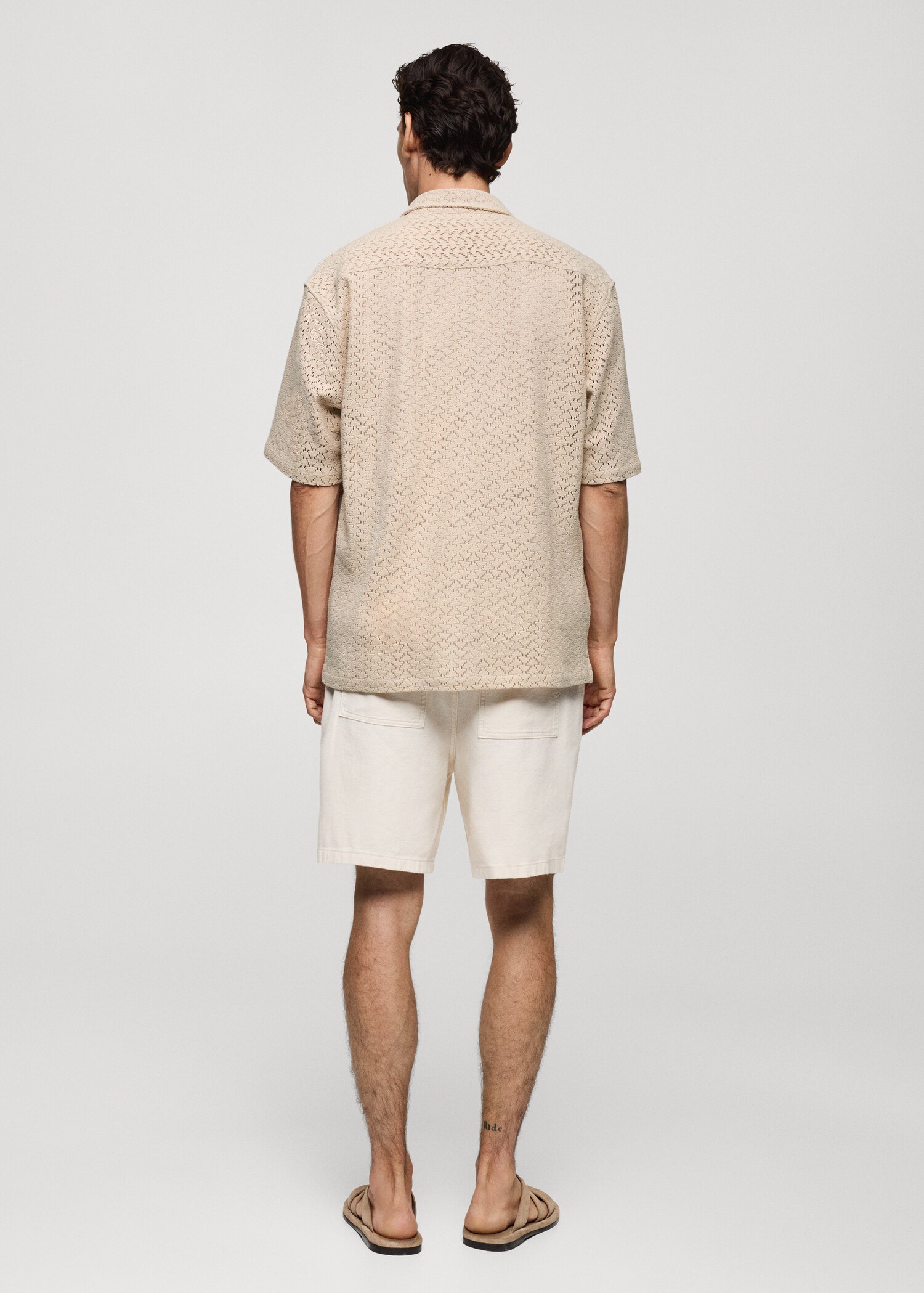 Chemise coton maille ajourée - Verso de l’article
