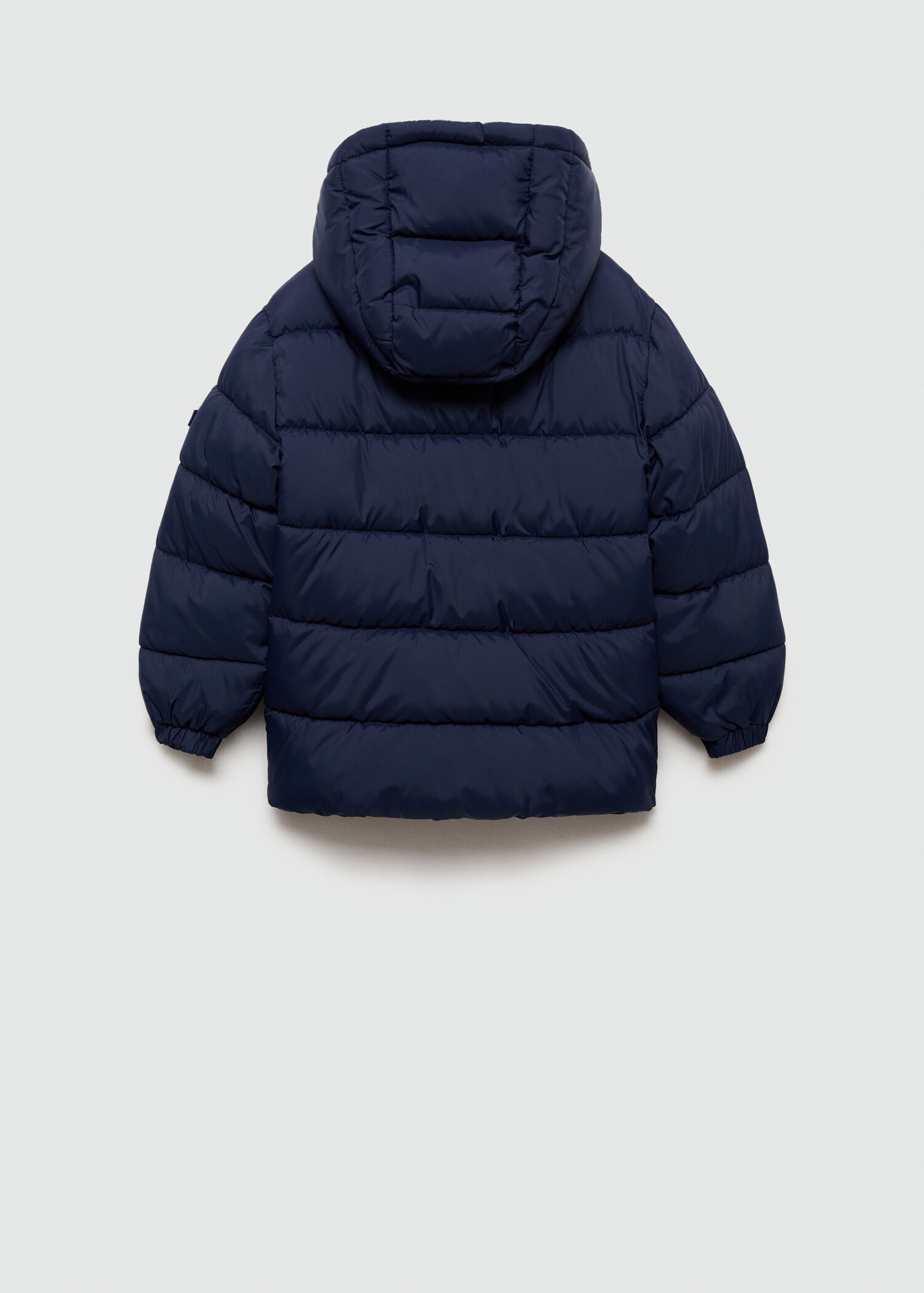Hood quilted coat - Reverse of the article