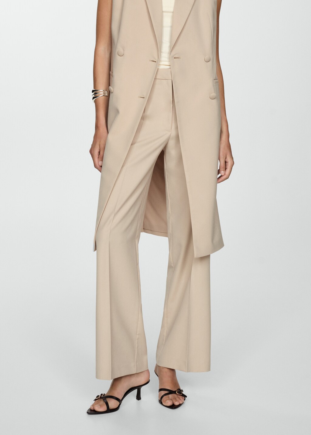 Mango Gerade Bundfaltenhose