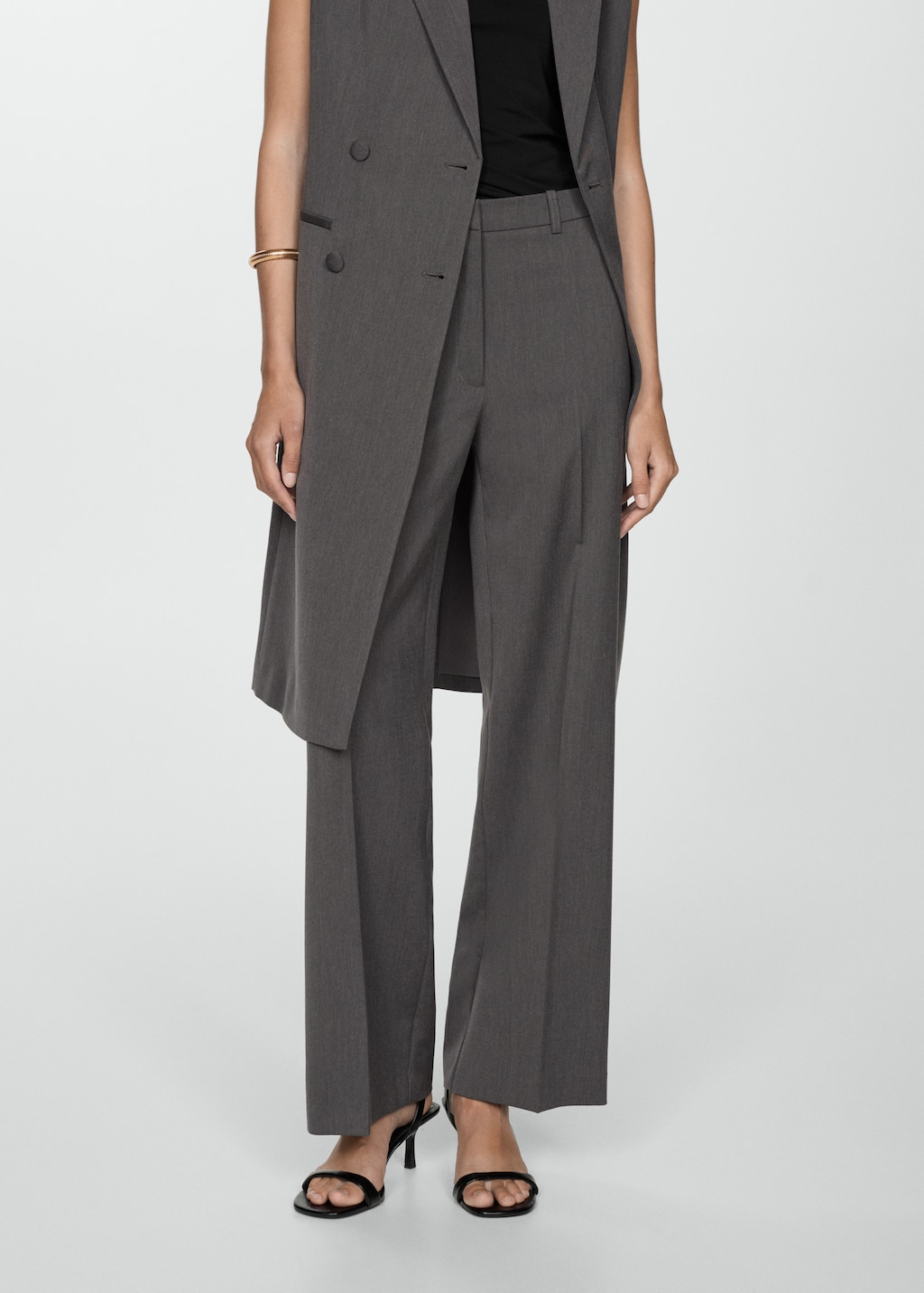 Mango Gerade Bundfaltenhose