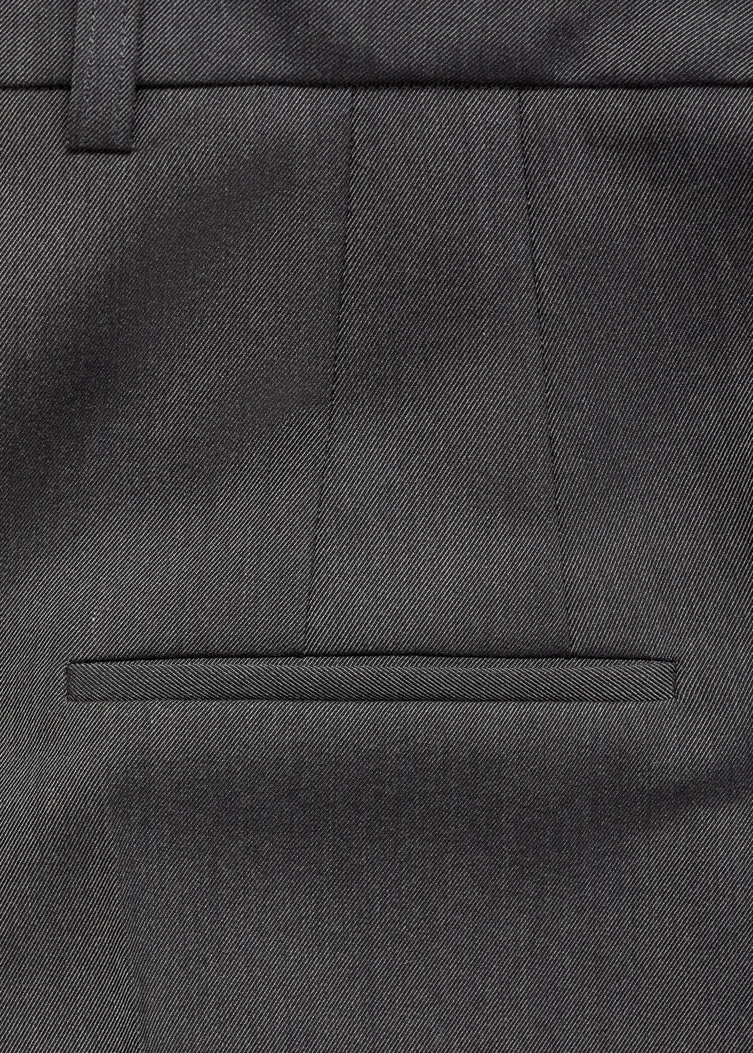 Straight-fit pleated trousers - Details of the article 0