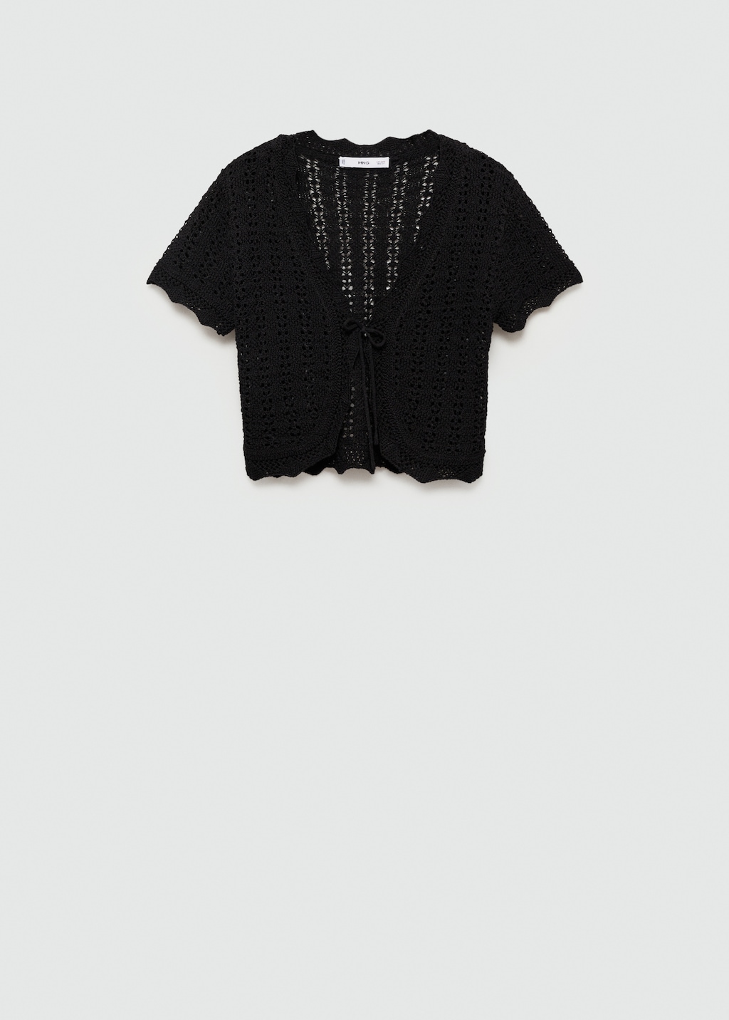 Knitted cardigan with bow - Women | MANGO USA Knitted cardigan with bow - Women | MANGO USA