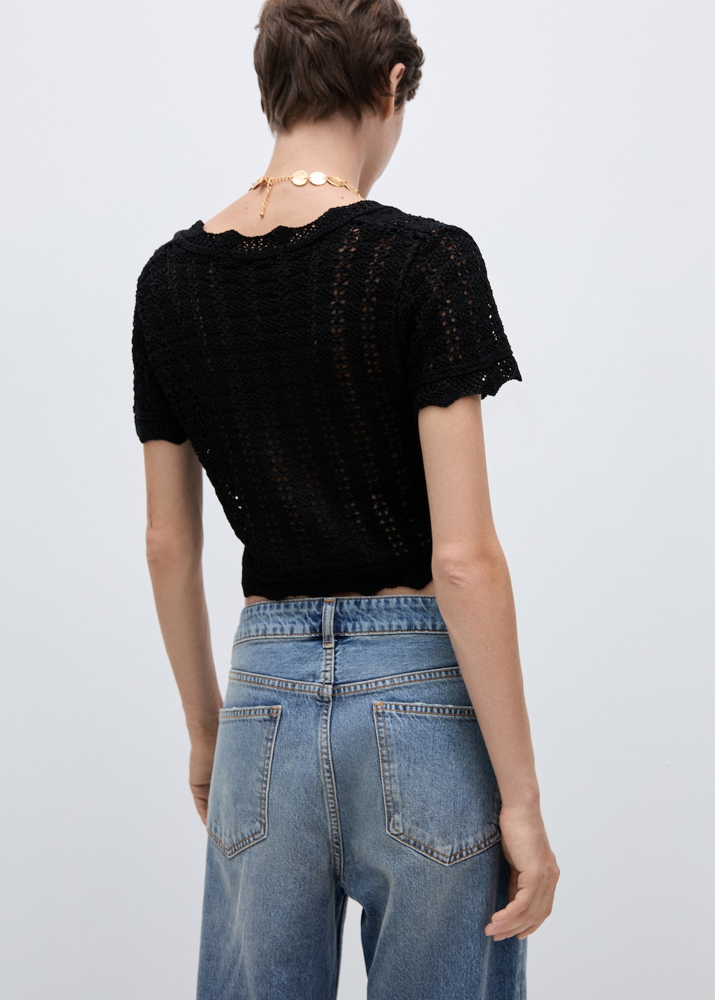 Knitted cardigan with bow - Women | MANGO USA Knitted cardigan with bow - Women | MANGO USA