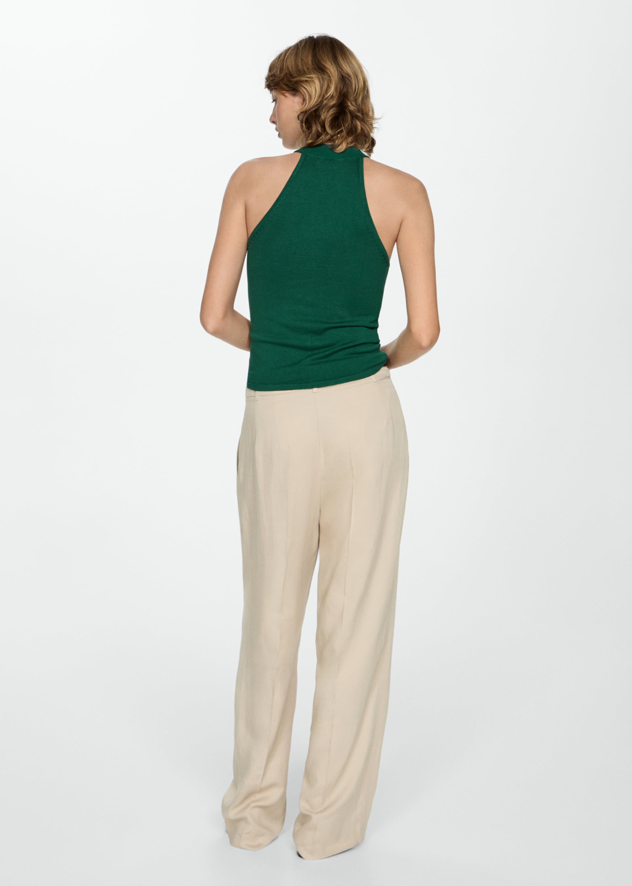 Top punto cuello halter - Reverso del artículo