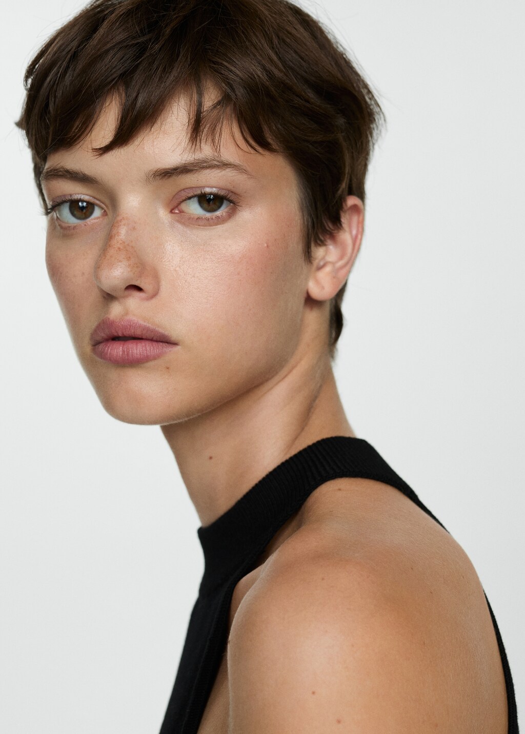 Top punto cuello halter