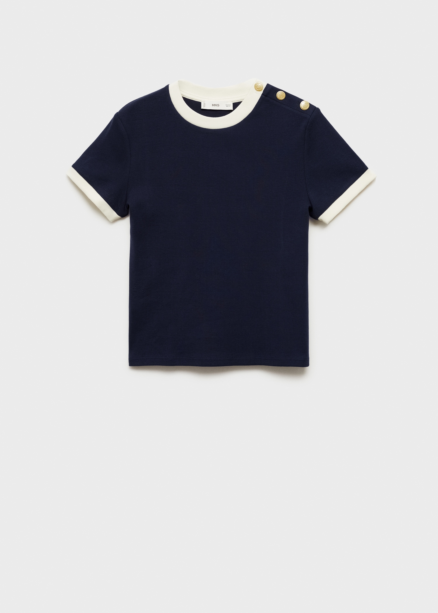 T-shirt with contrasting buttons - Article without model