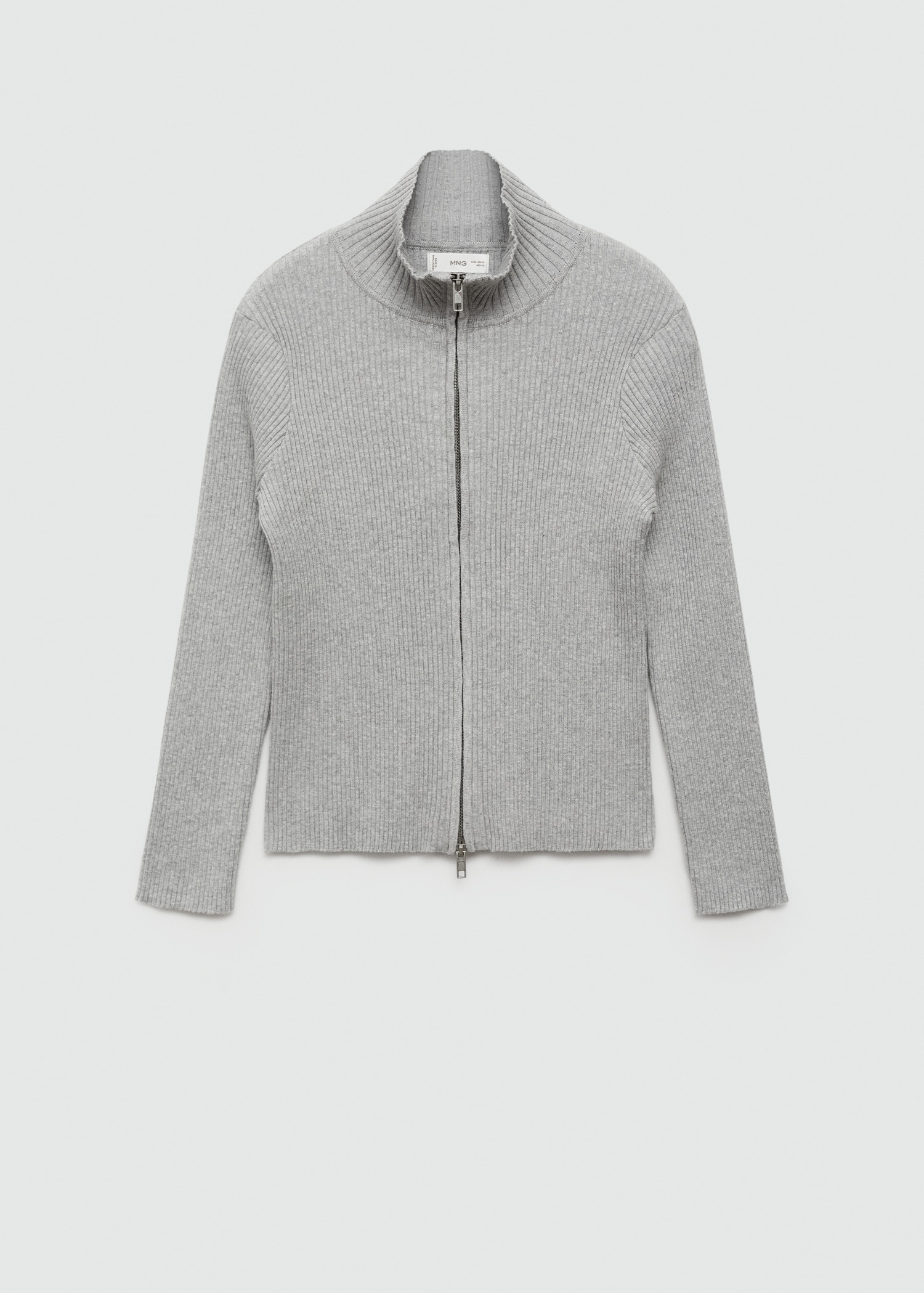 Zipped knit cardigan - Article without model