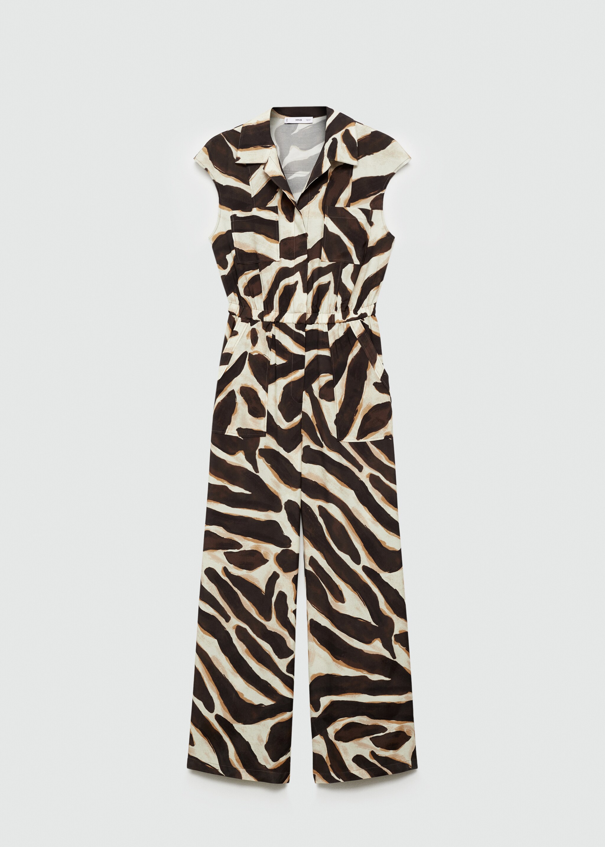 Animal-print jumpsuit with pockets - Изделие без модели