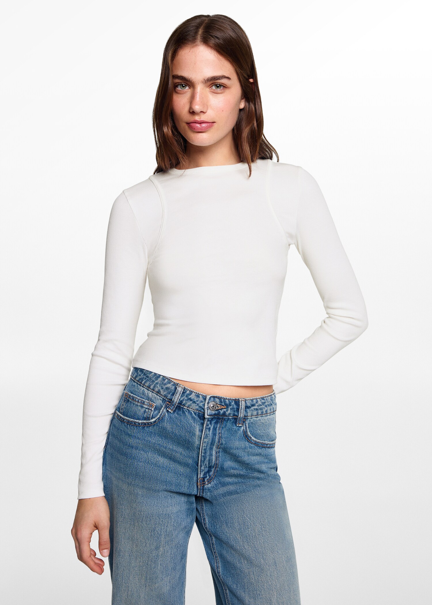 T-shirt with seam detail - Medium plane