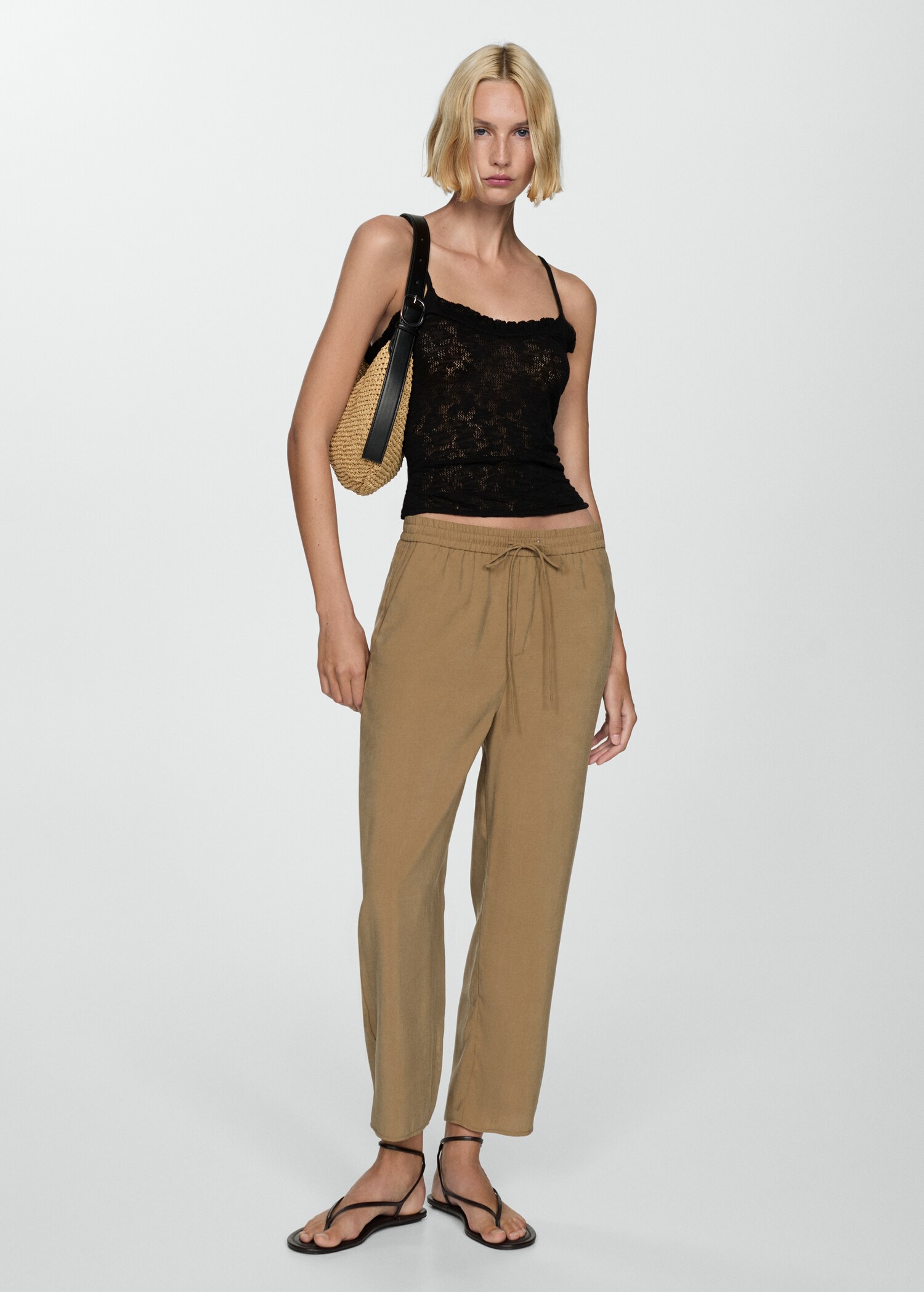 Pantalons rectes modal - Detall de l'article 2