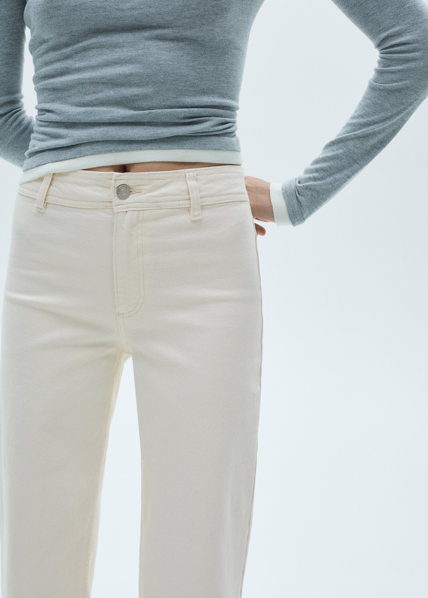 Jean style jupe-culotte Catherin taille haute - Détail de l'article 7