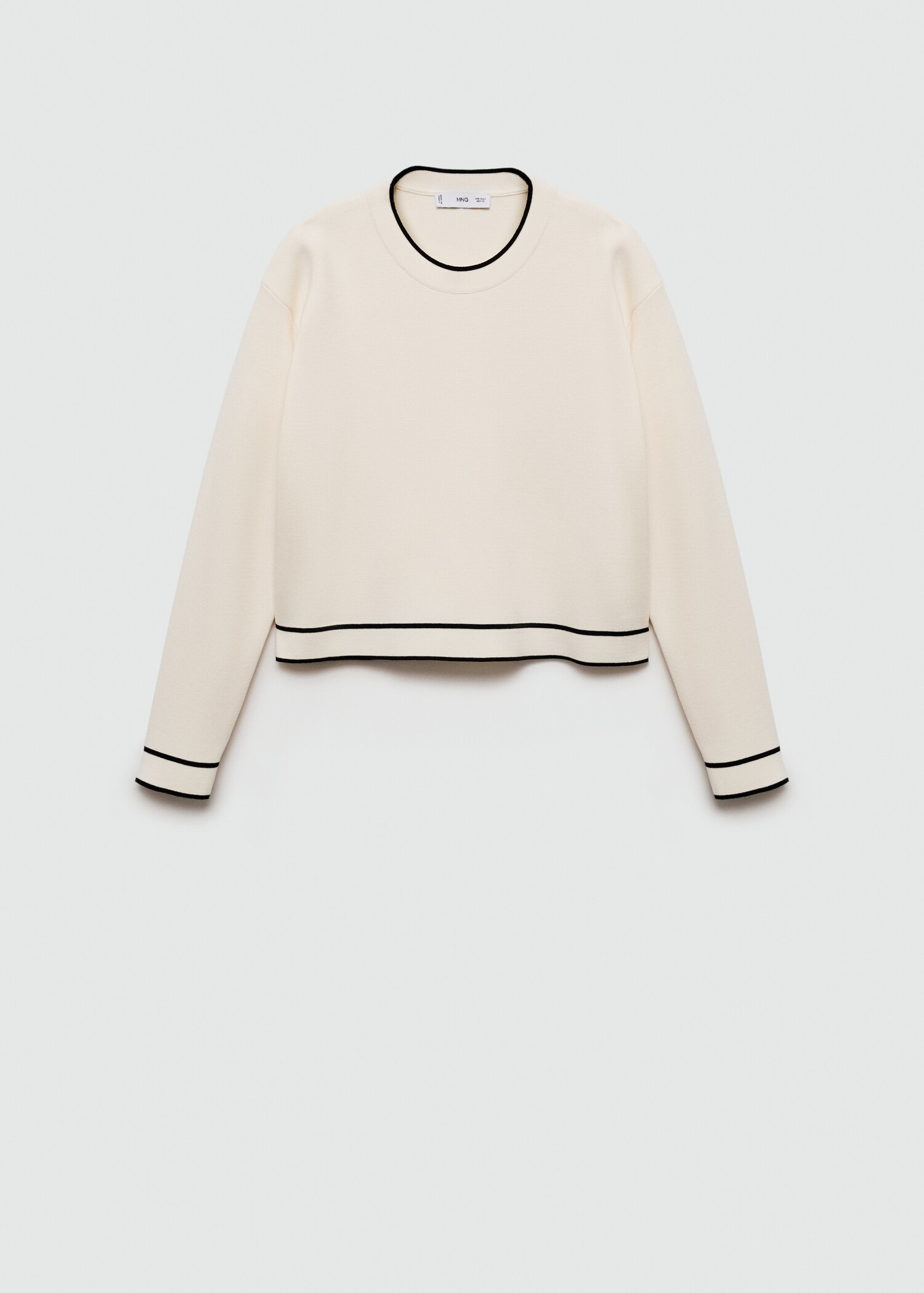 Contrast trim sweater - Article without model