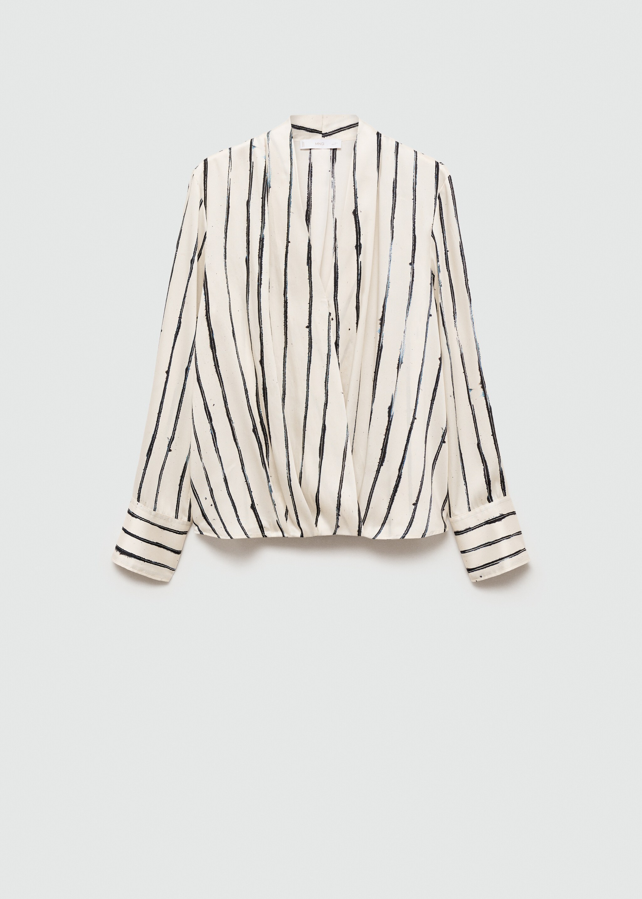 Striped wrap blouse - Article without model