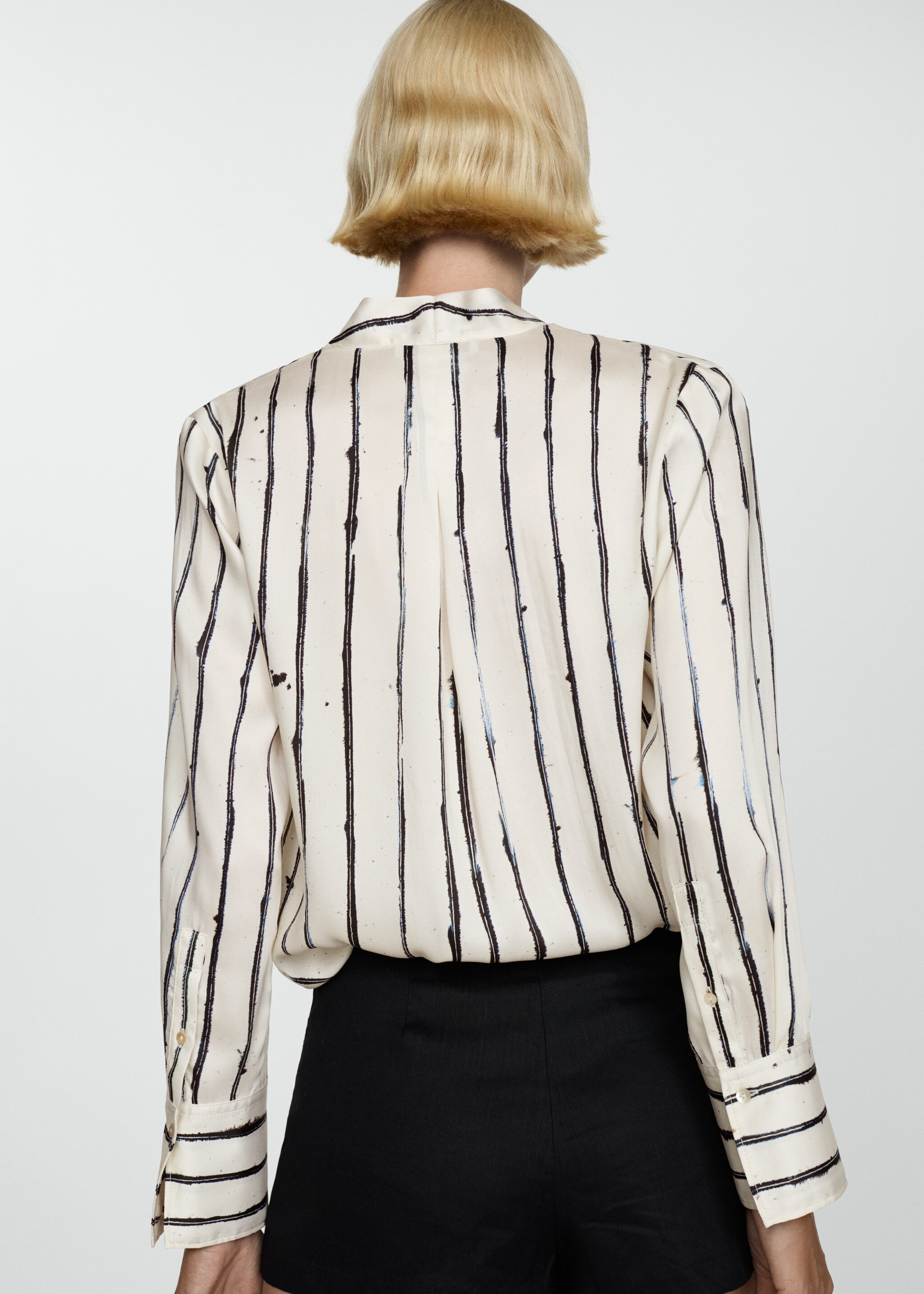 Striped wrap blouse - Reverse of the article