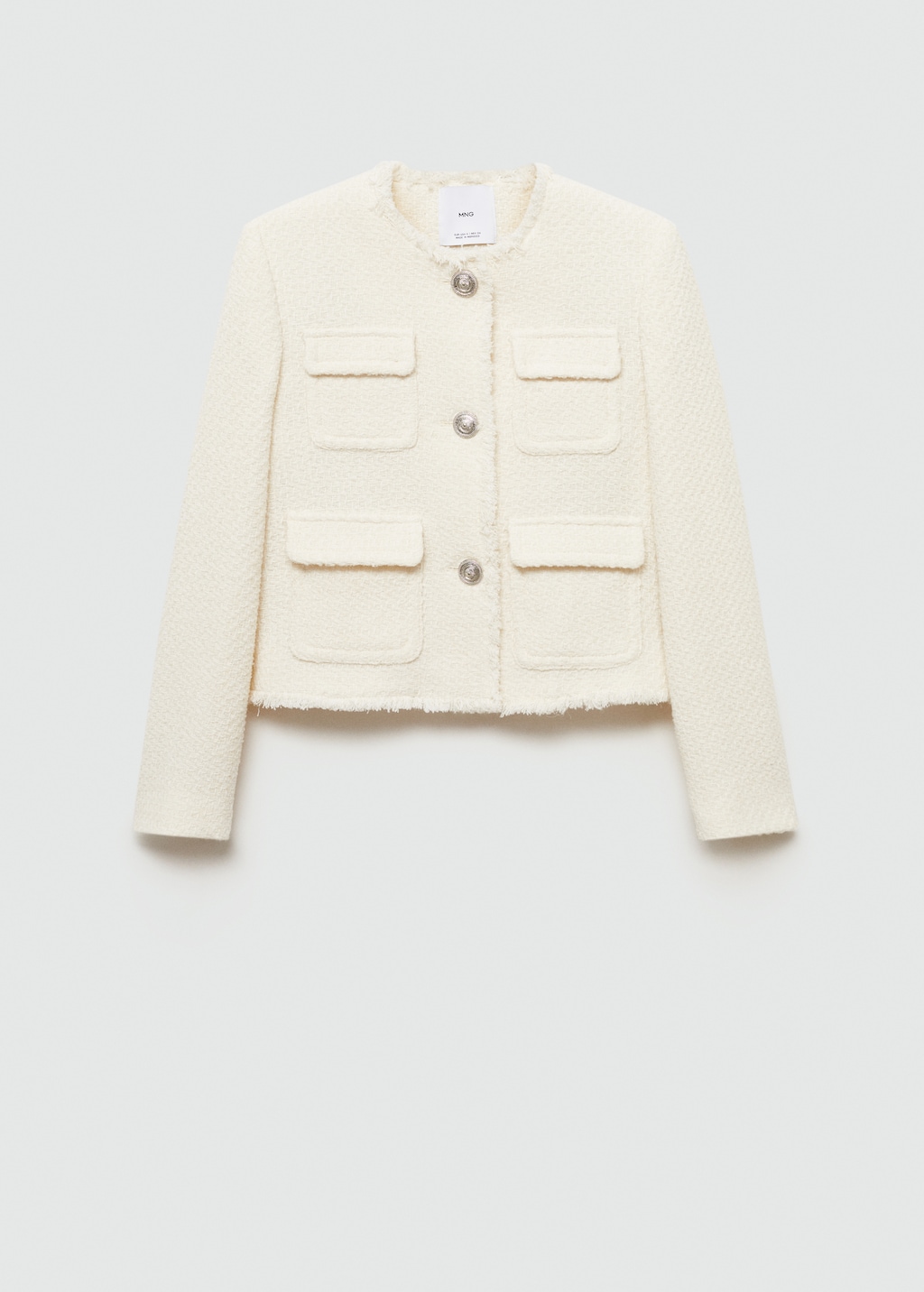 Mango pocket tweed jacket deals