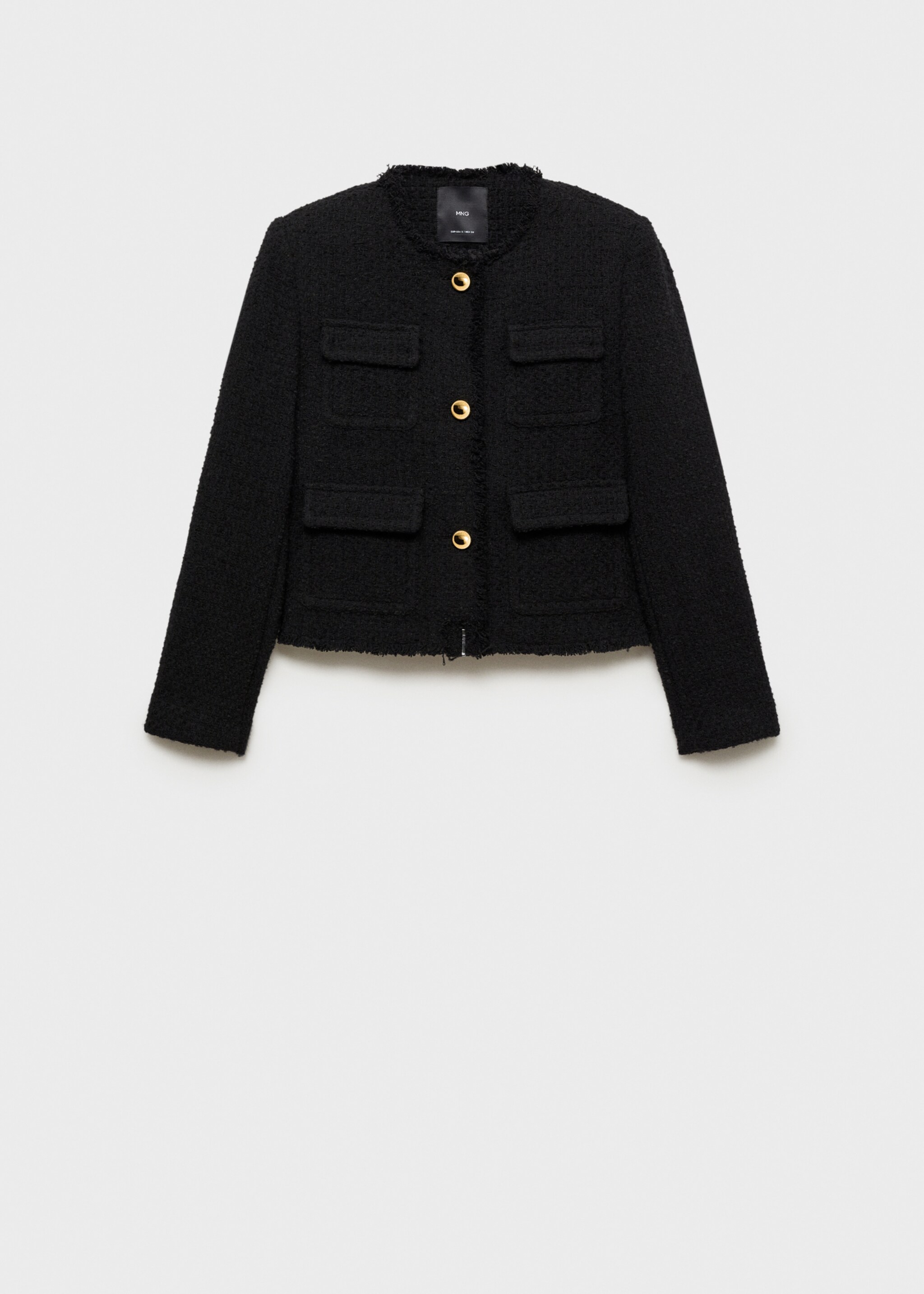 Chaqueta tweed bolsillos - Artículo sin modelo