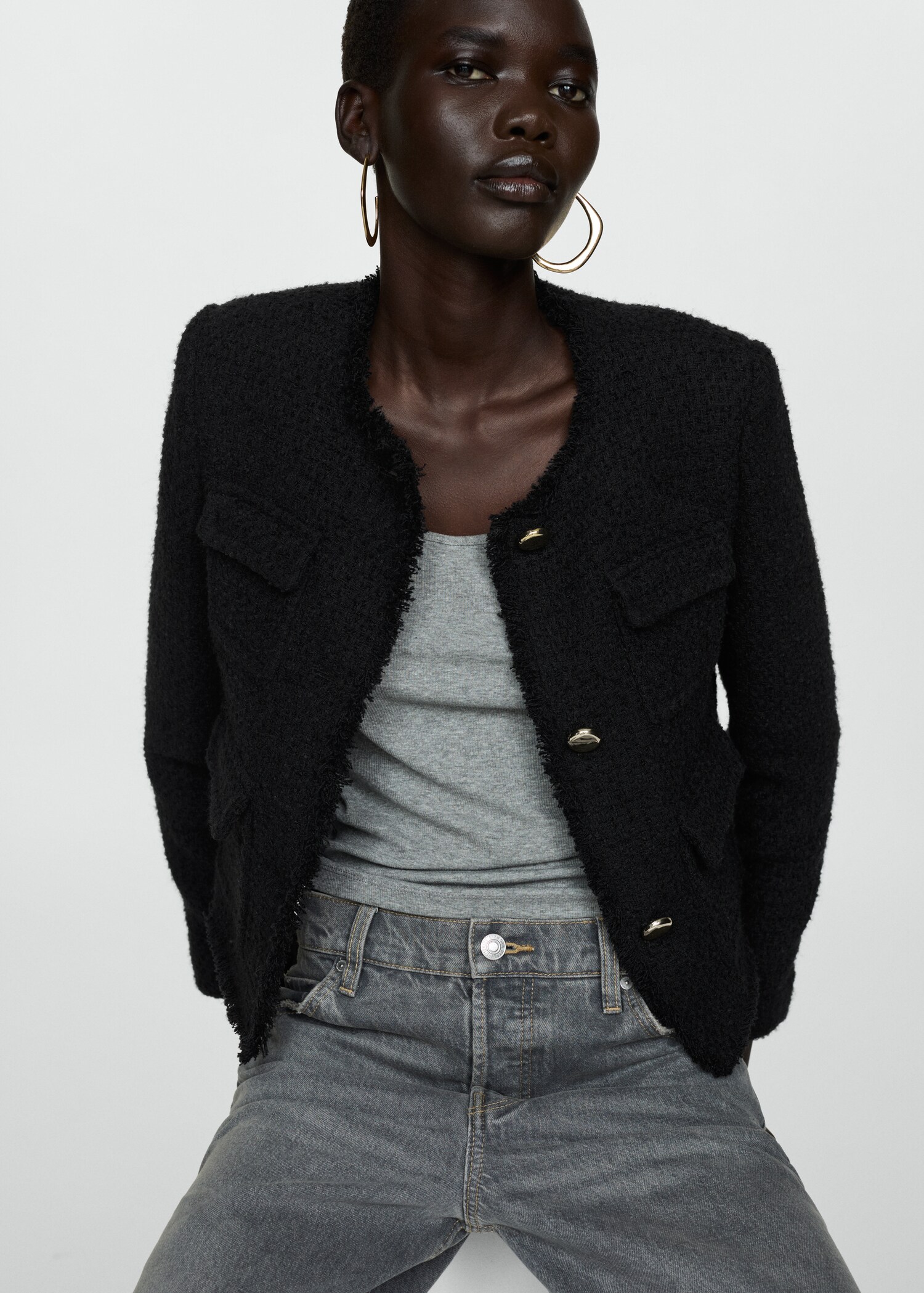 Veste en tweed à poches - Détail de l'article 2