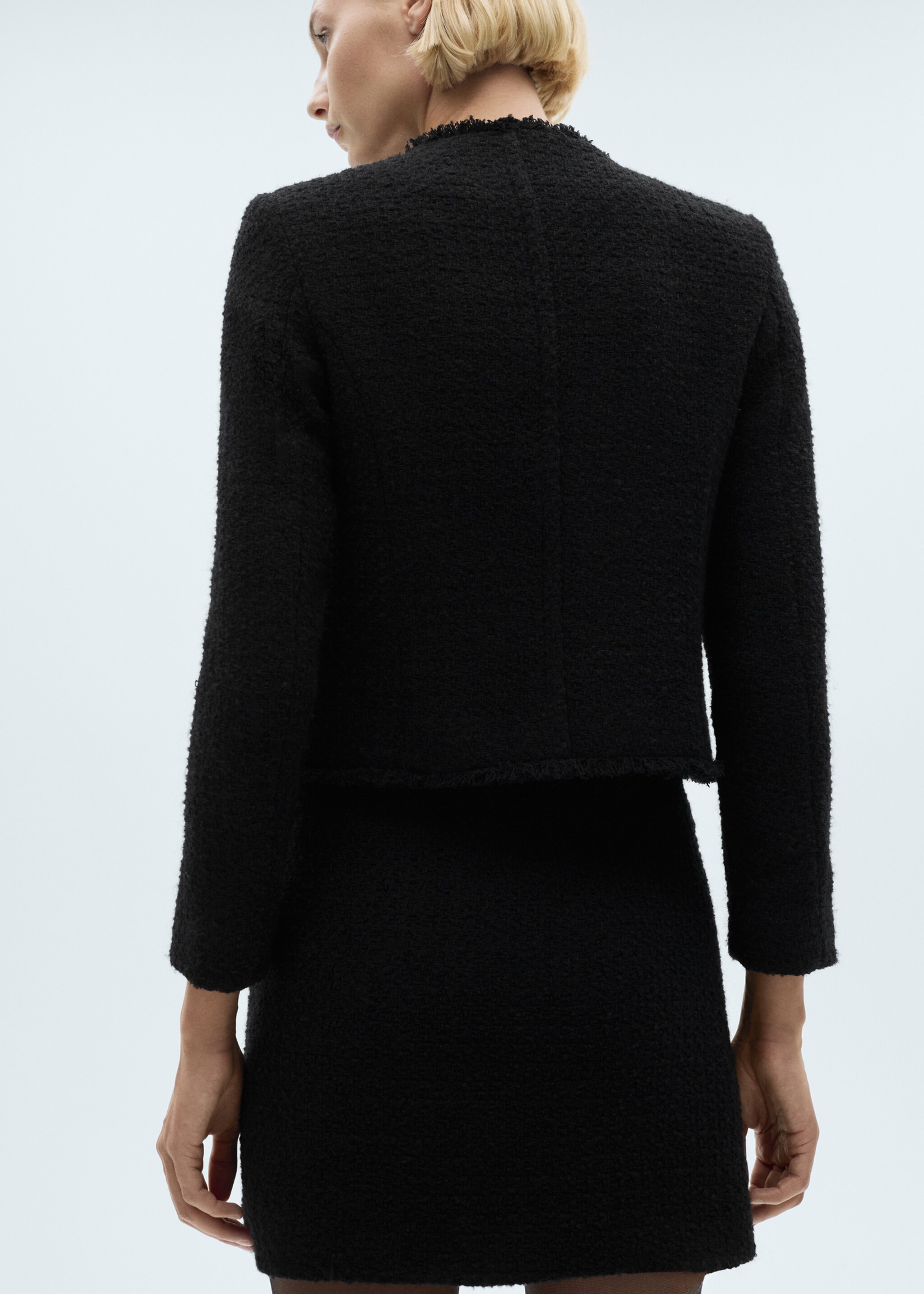 Chaqueta tweed bolsillos - Reverso del artículo