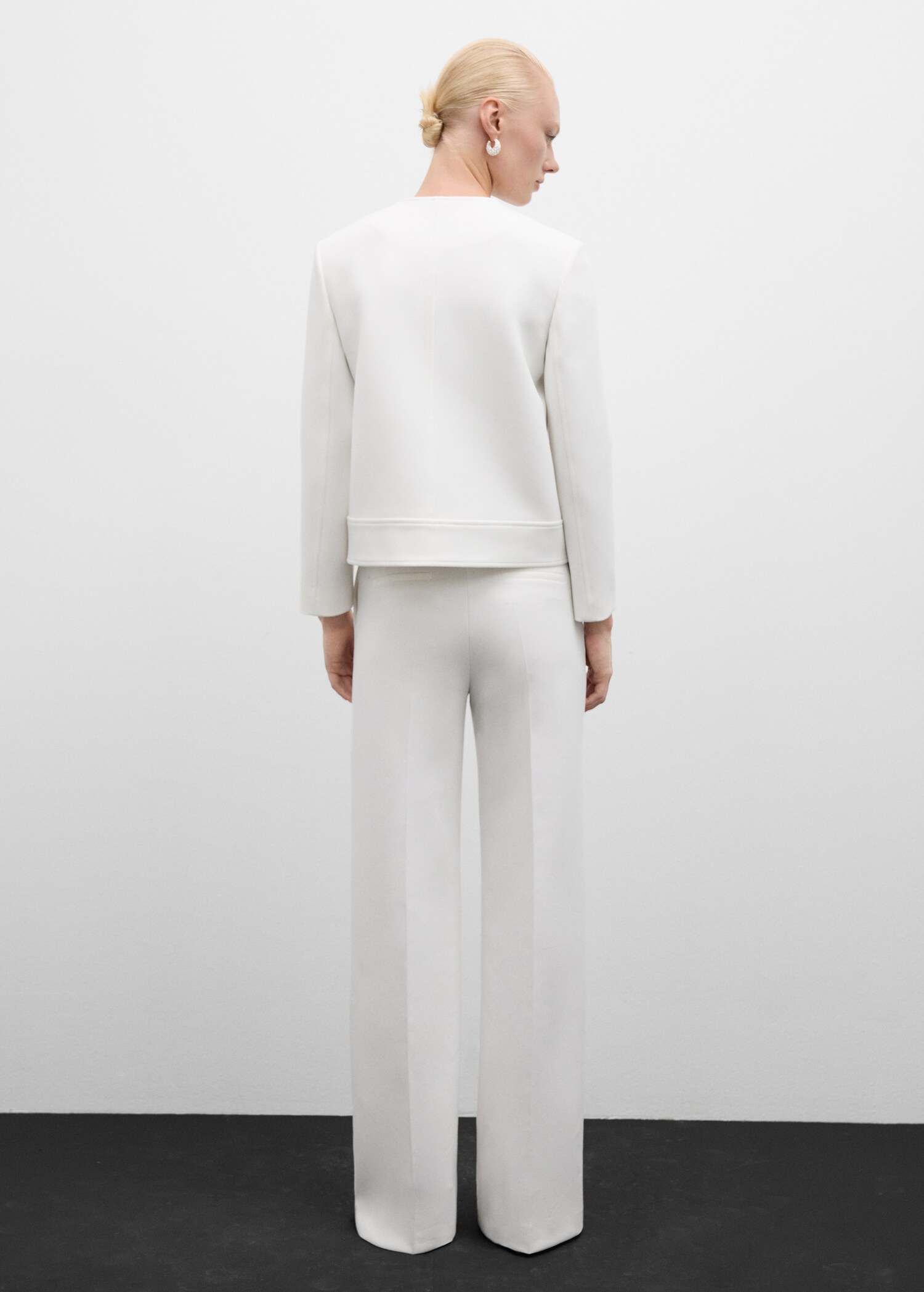 Flowy straight-fit trousers - Reverse of the article