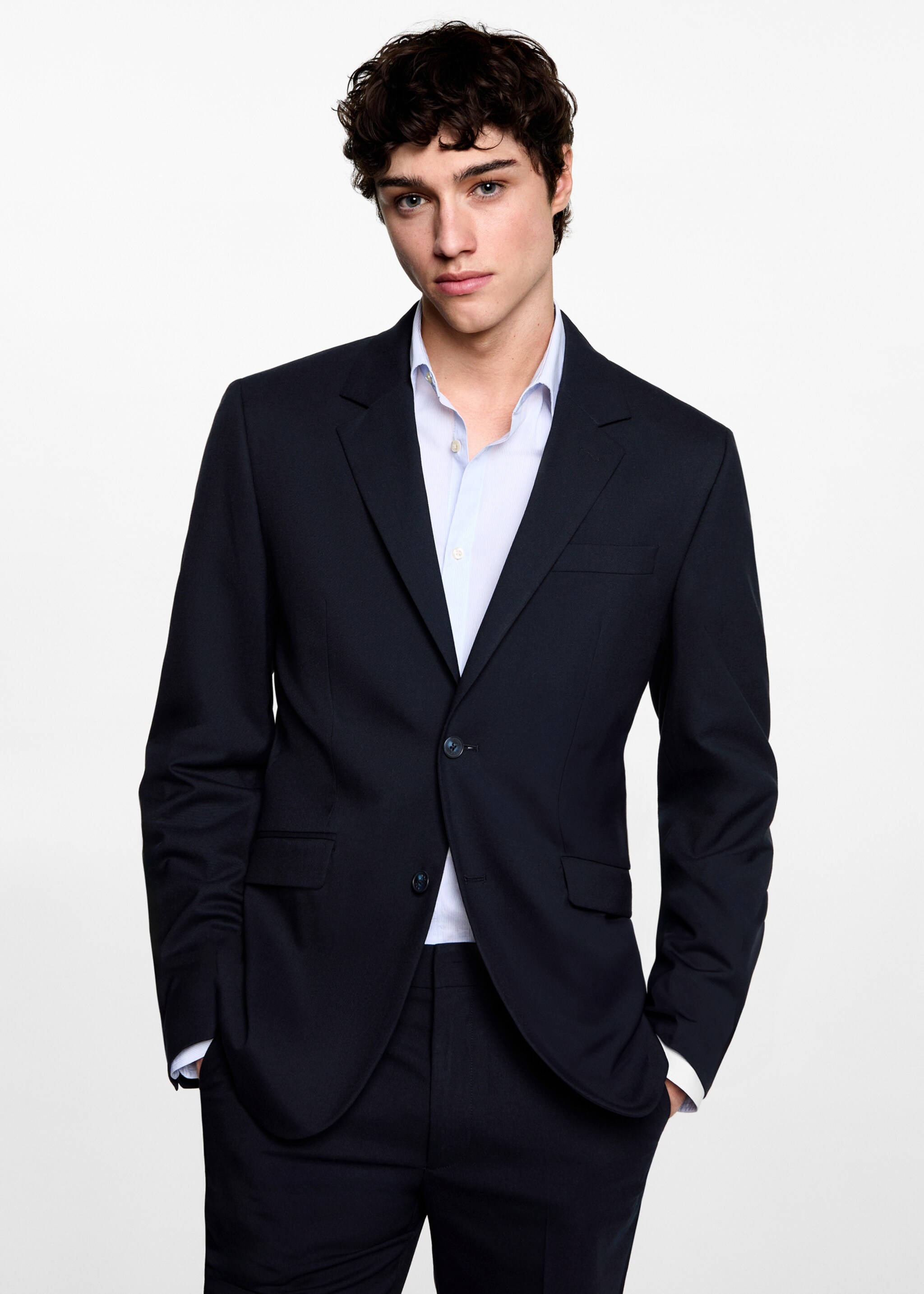 Slim-fit suit jacket - Medium plane