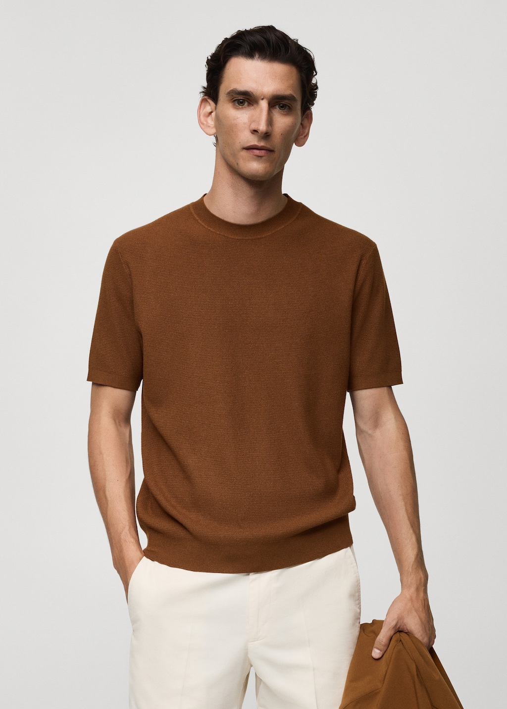 Structured knitted t shirt