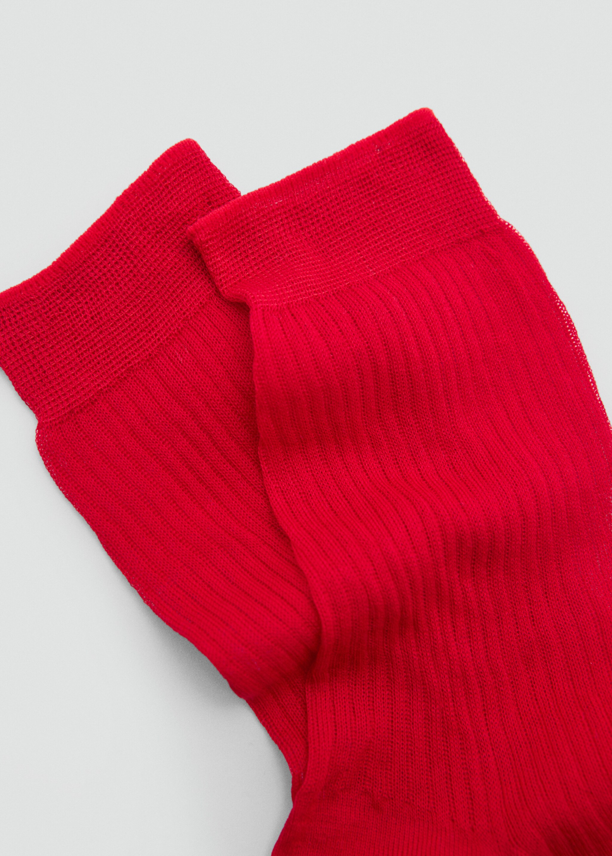 Calcetines algodón canalé - Plano medio