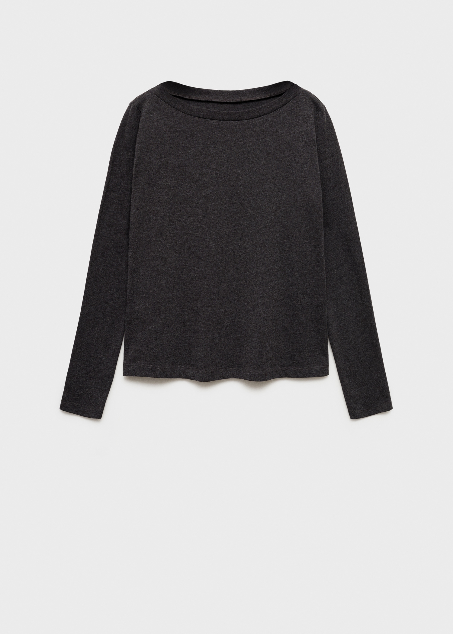 Long-sleeved boat-neck t-shirt - Article without model