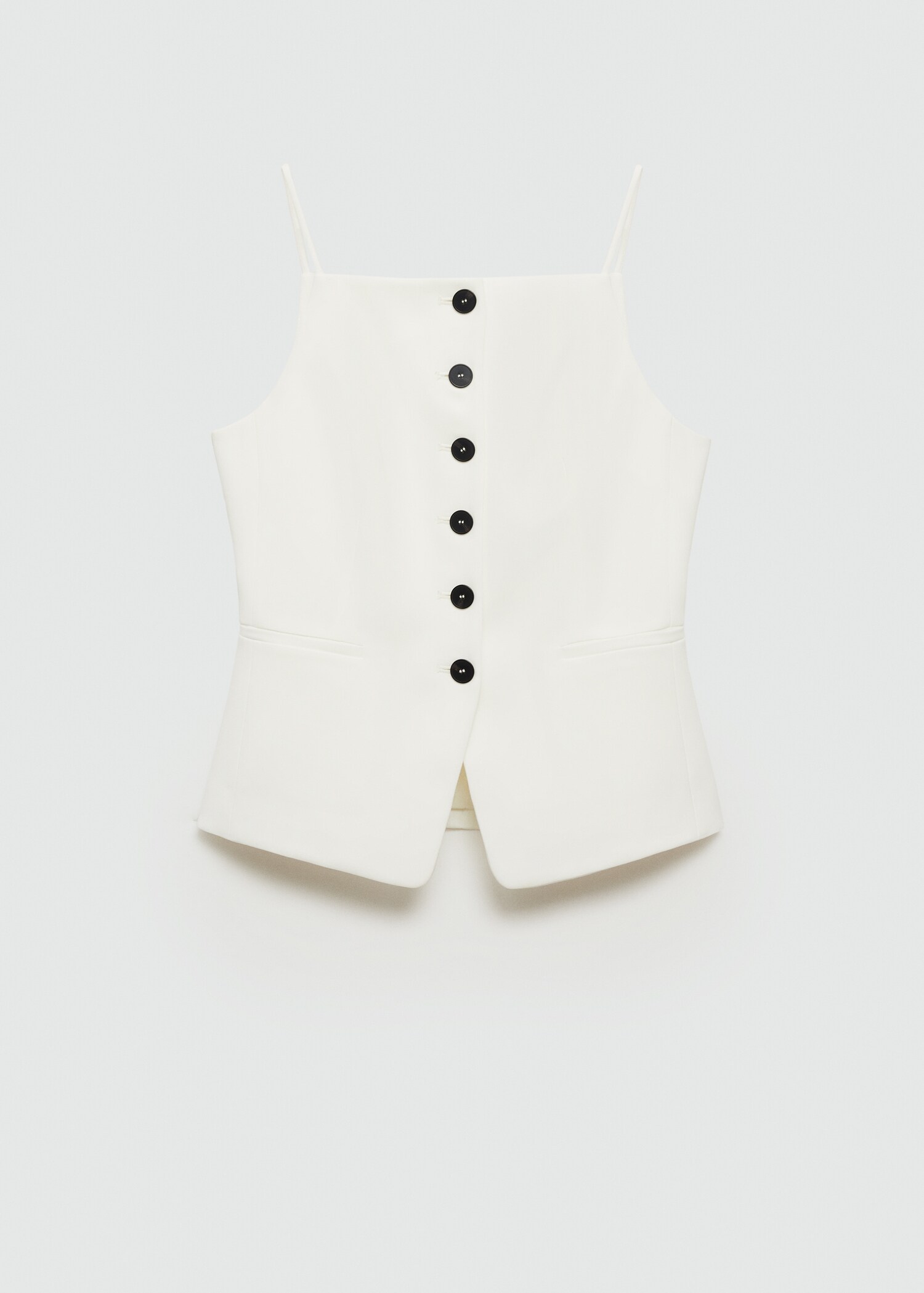 Halter-neck gilet with buttons - Article without model