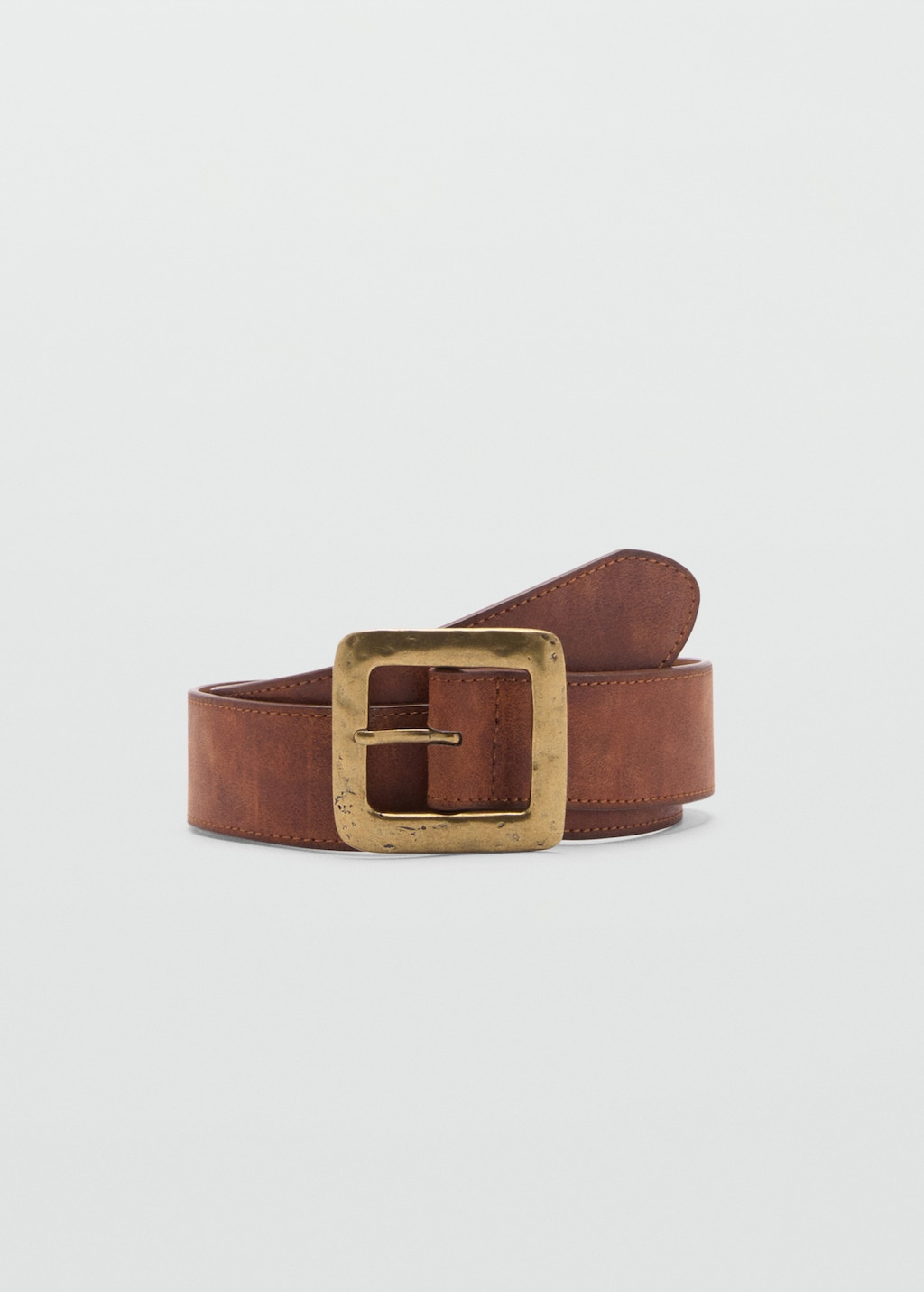 Textured square buckle belt - Women | MANGO USA Textured square buckle belt - Women | MANGO USA
