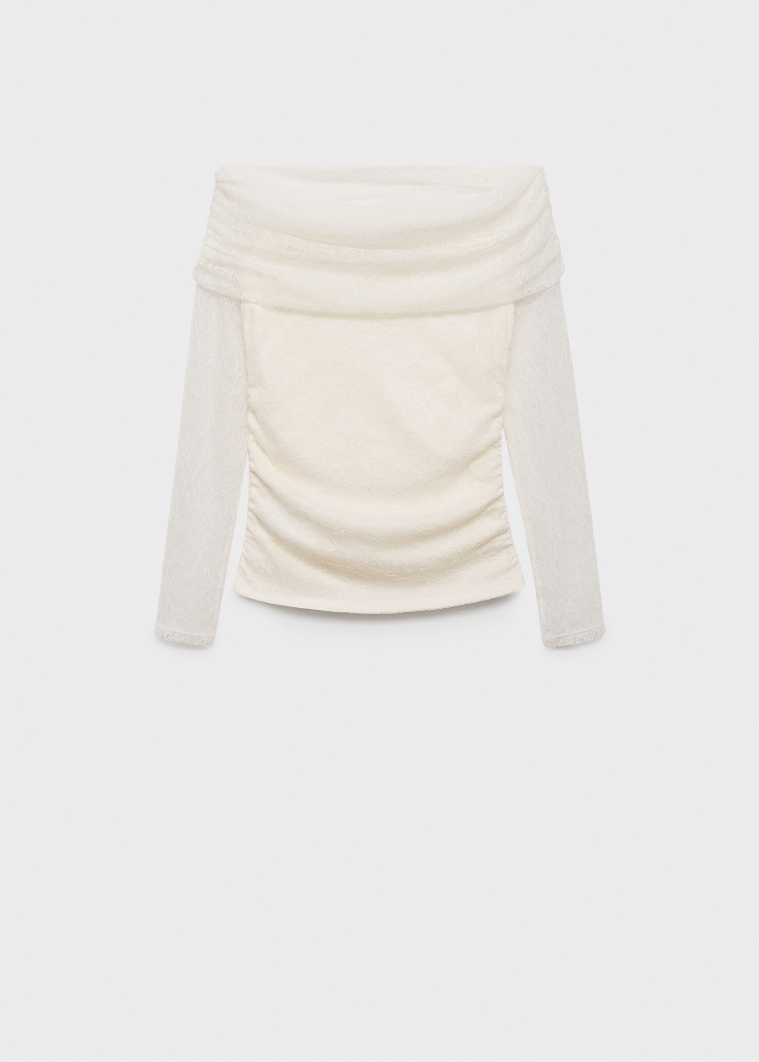 Off-the-shoulder lace t-shirt - Article without model