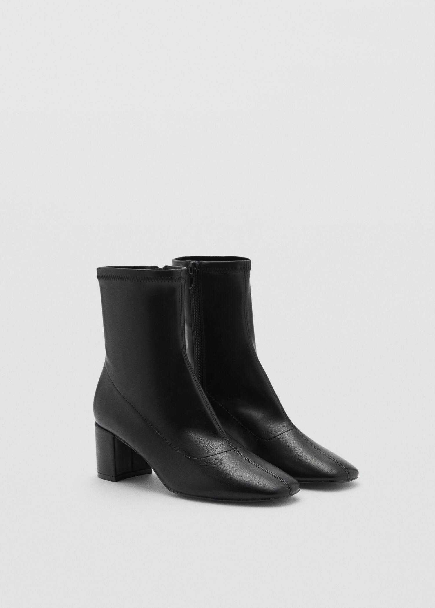 Block-heel ankle boots - Medium plane