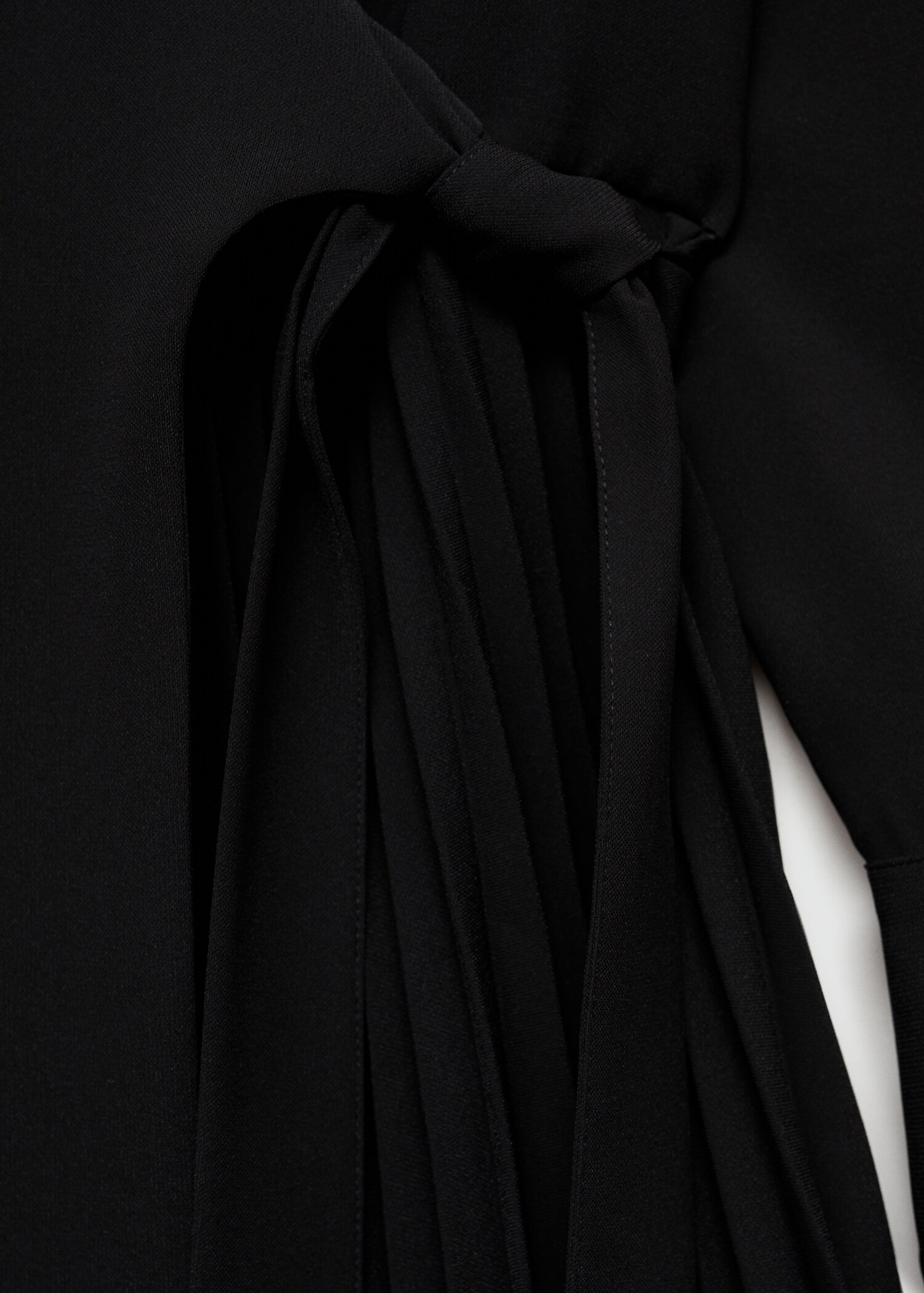 Robe cache-cœur détail plissé - Détail de l'article 0
