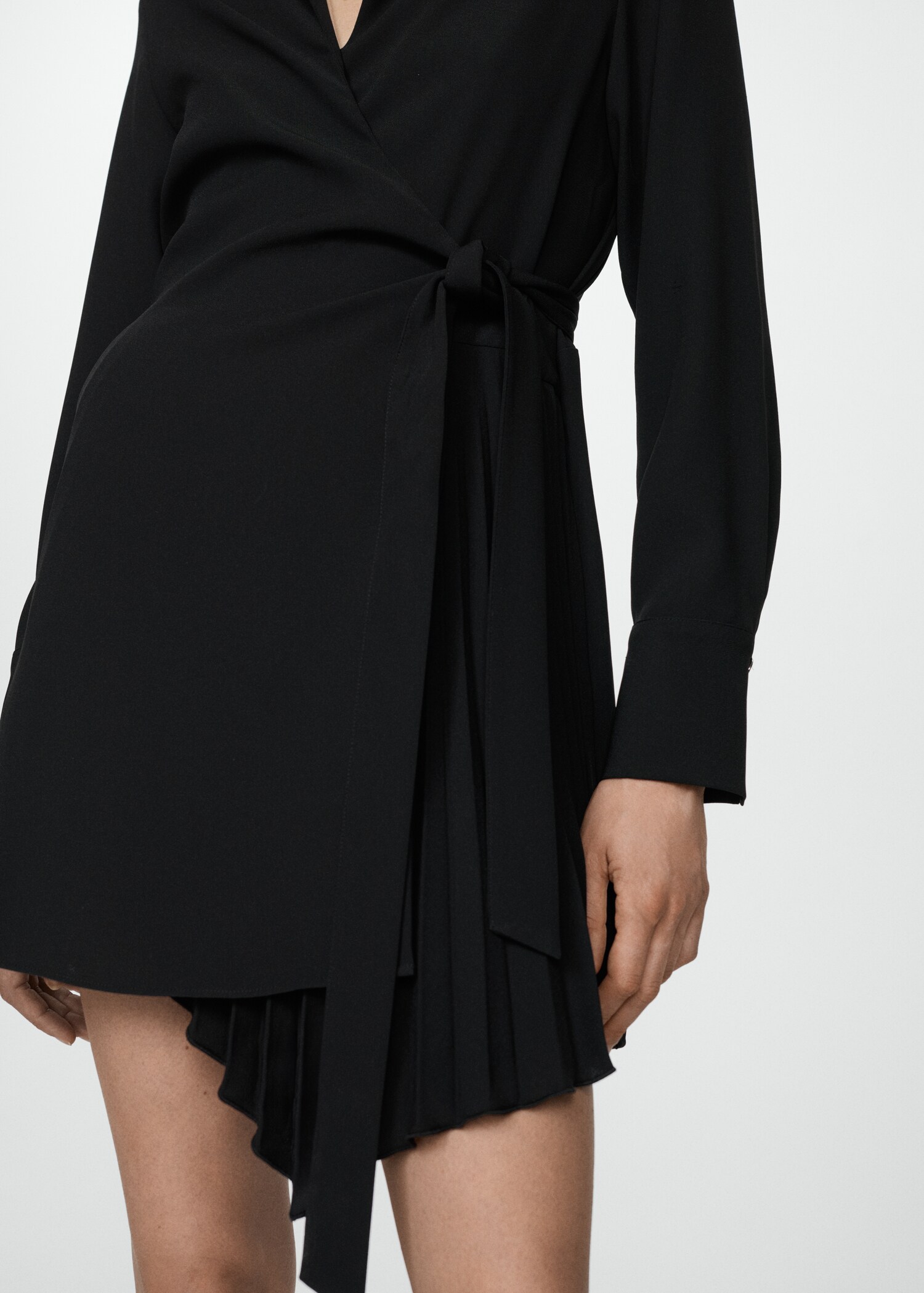 Robe cache-cœur détail plissé - Détail de l'article 6