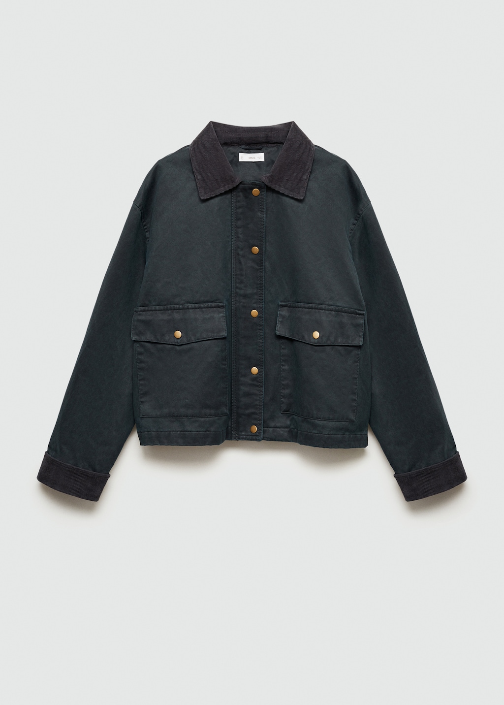 Waxed-effect short parka - Teen | MANGO USA
