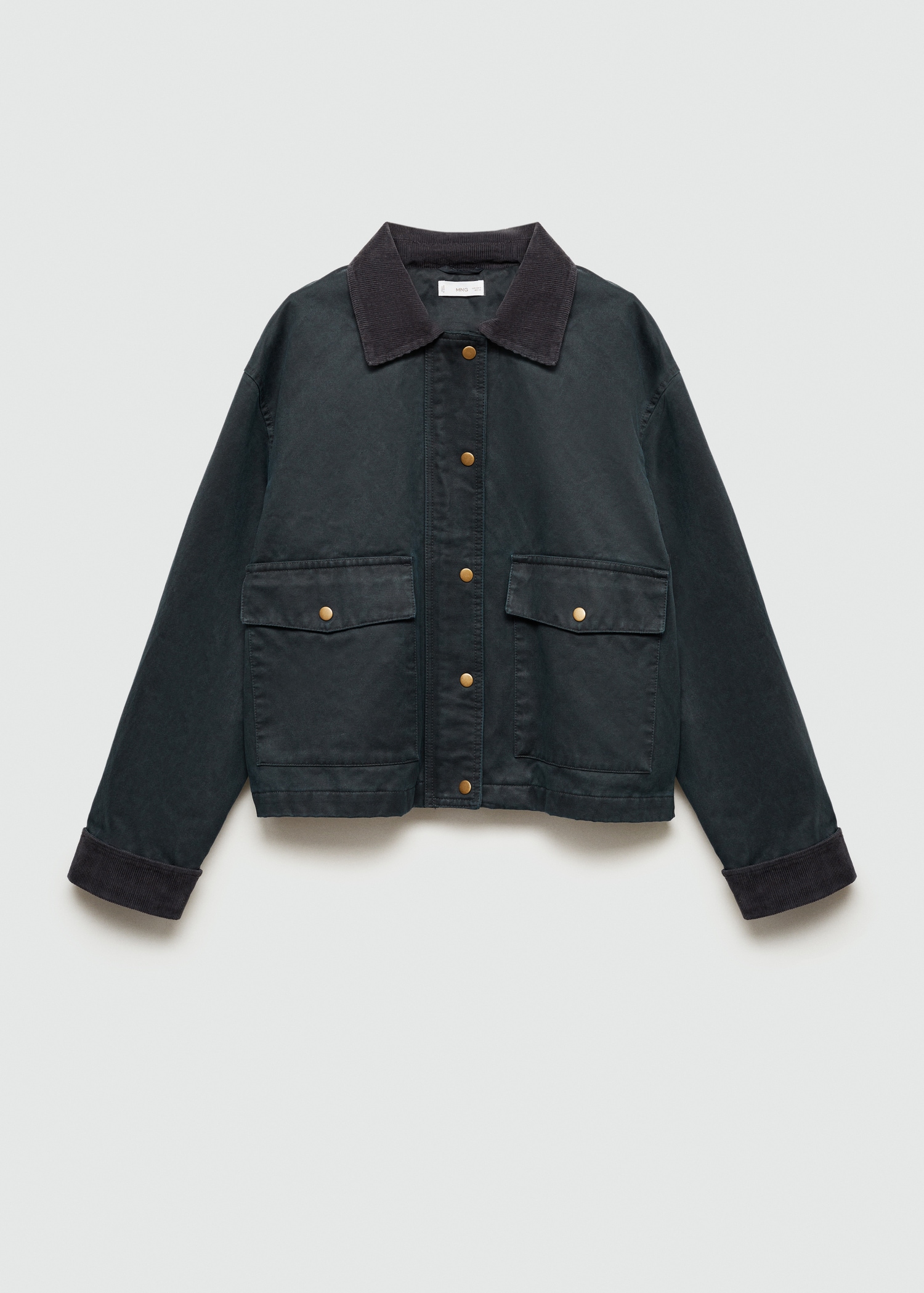 Parka efecto encerado corta