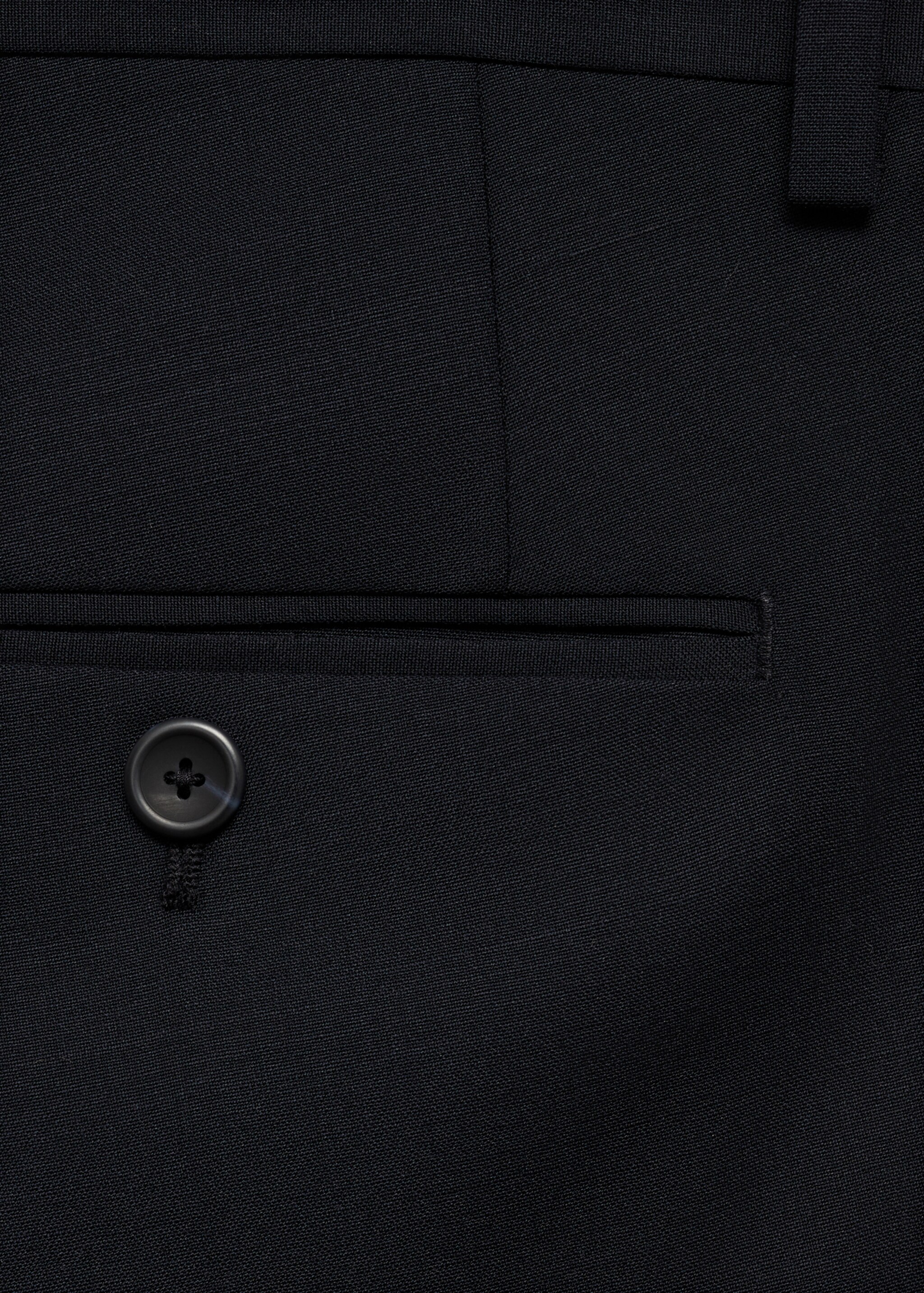 Regular-fit wool-blend suit trousers - Details of the article 0